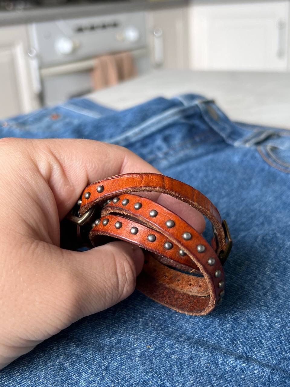 Japanese Brand × Vintage Vintage Japanese futuristic Watch Studded Leather Strap Size ONE SIZE - 4 Thumbnail
