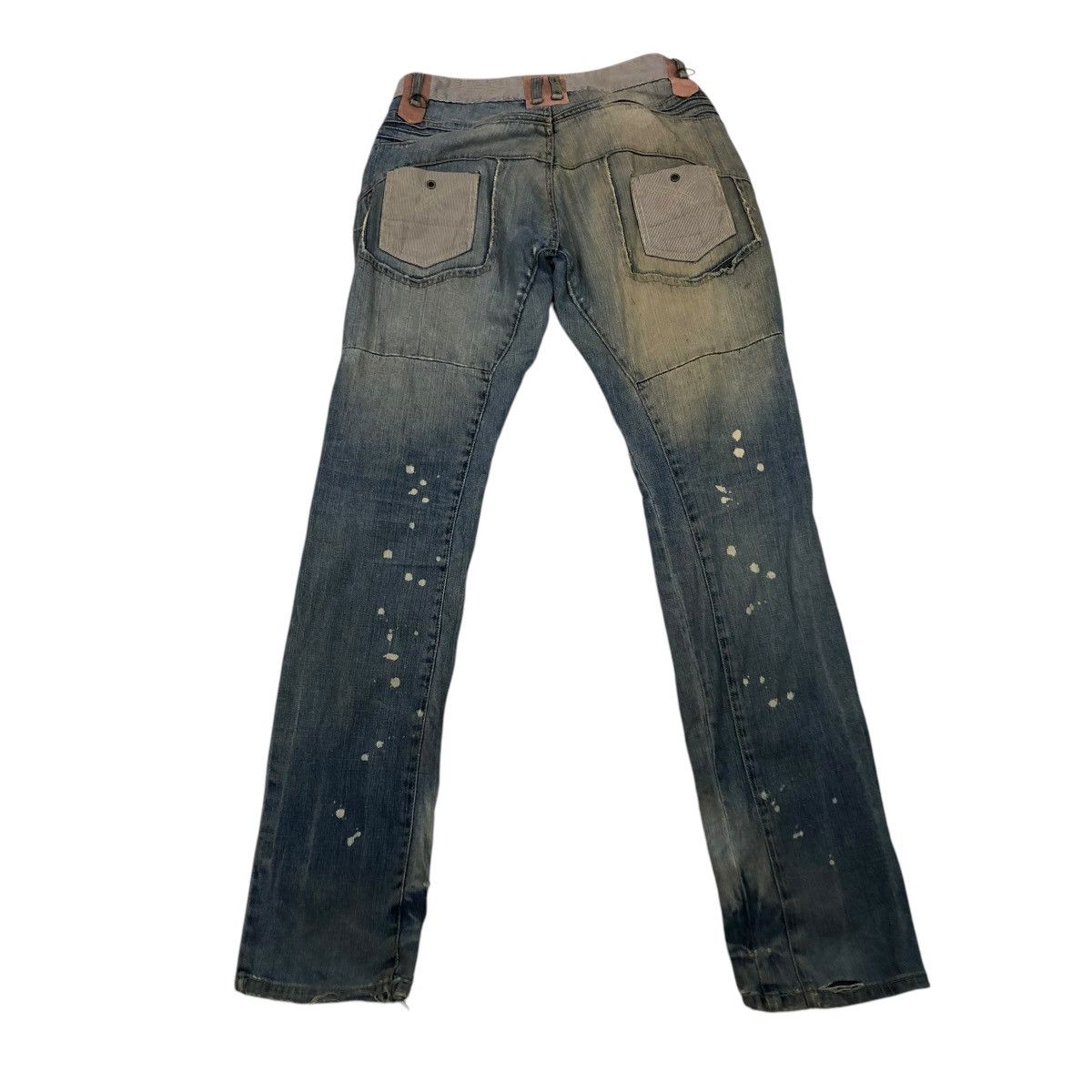 PPFM 🔥VINTAGE SKINNY DENIM JEANS PPFM BONDAGE PUNK DESIGN Size US 32 / EU 48 - 2 Thumbnail