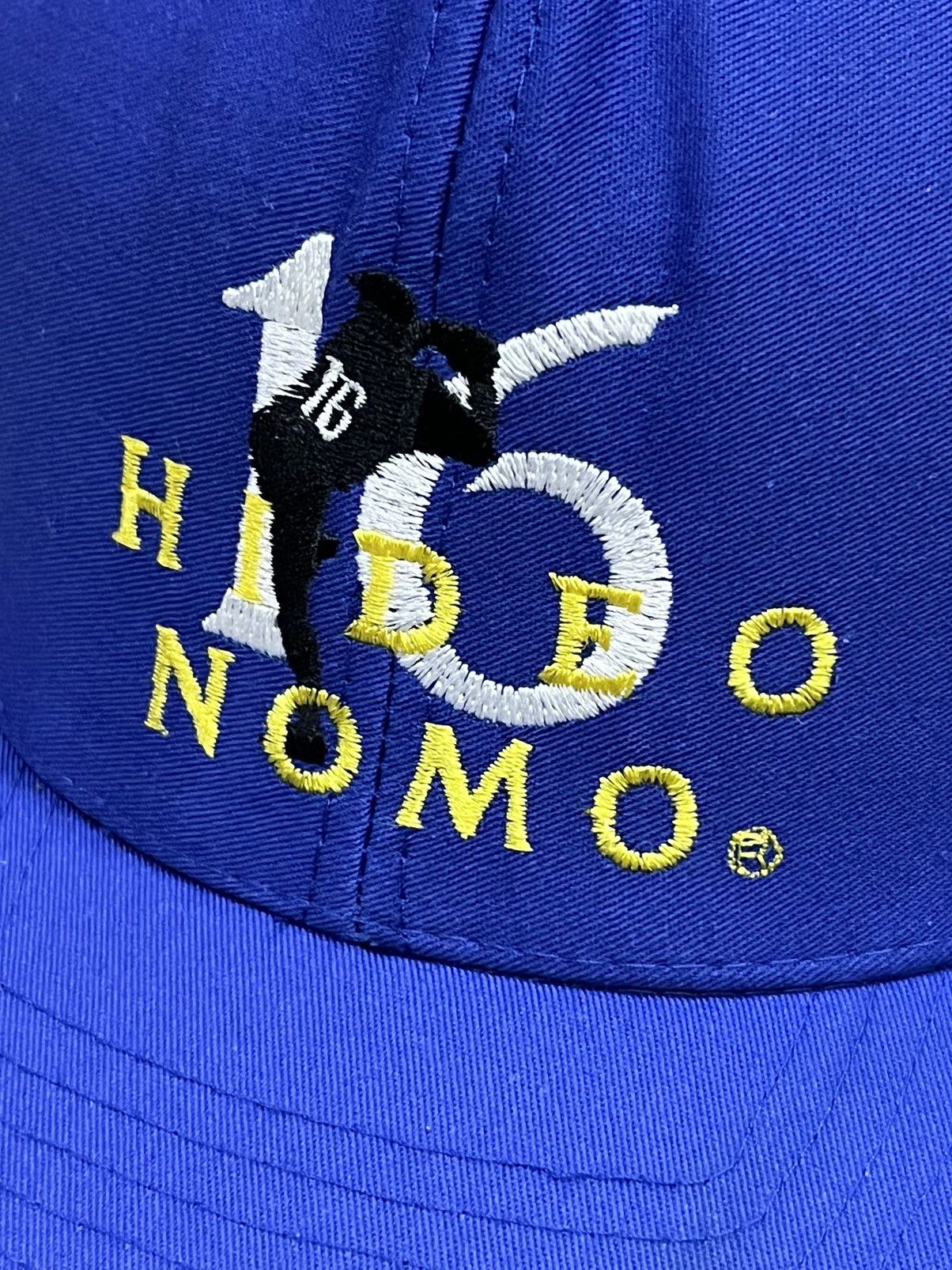 MLB 🔥VERY RARE🔥Vintage 90’s MLB DODGERS HIDEO NOMO Nissin Hat Size ONE SIZE - 8 Thumbnail