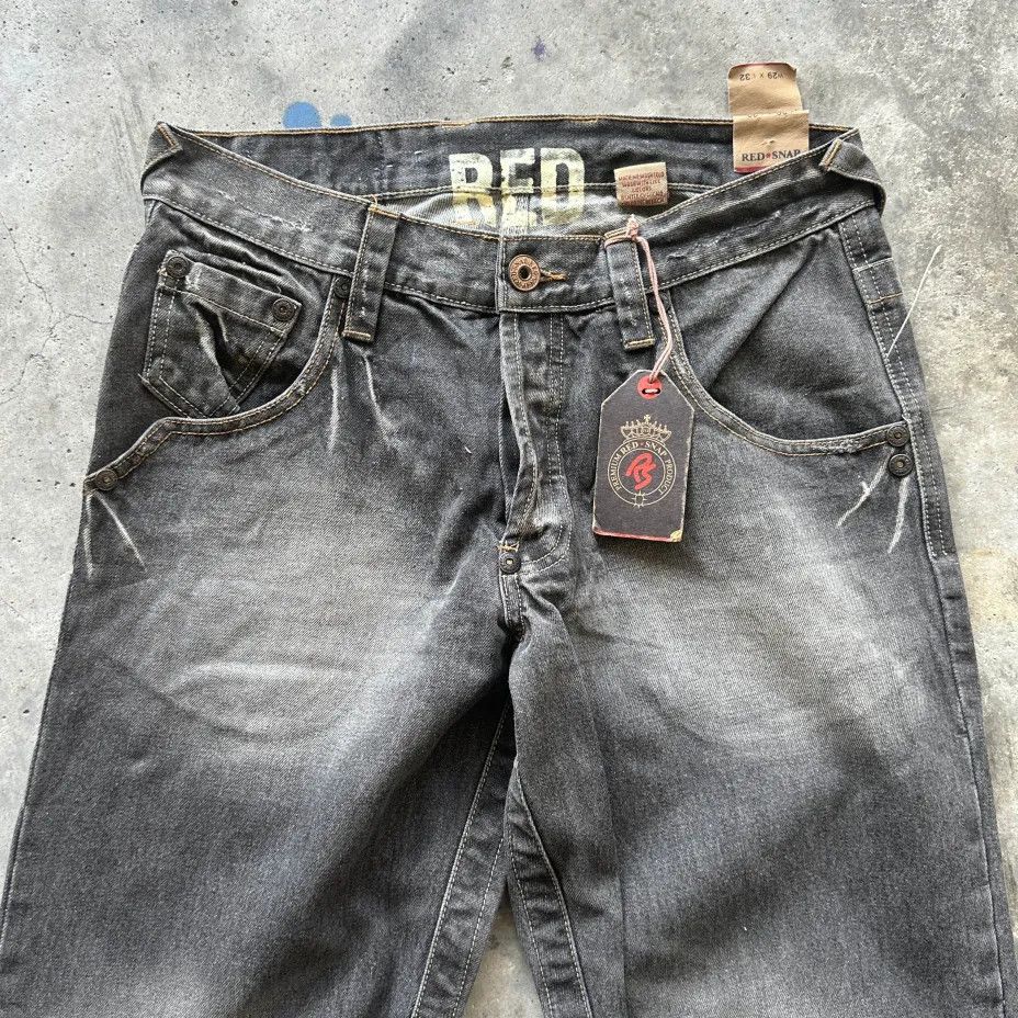 Other Vintage Red Snap Denim Jeans Size 32x32 Size US 32 / EU 48 - 2 Thumbnail