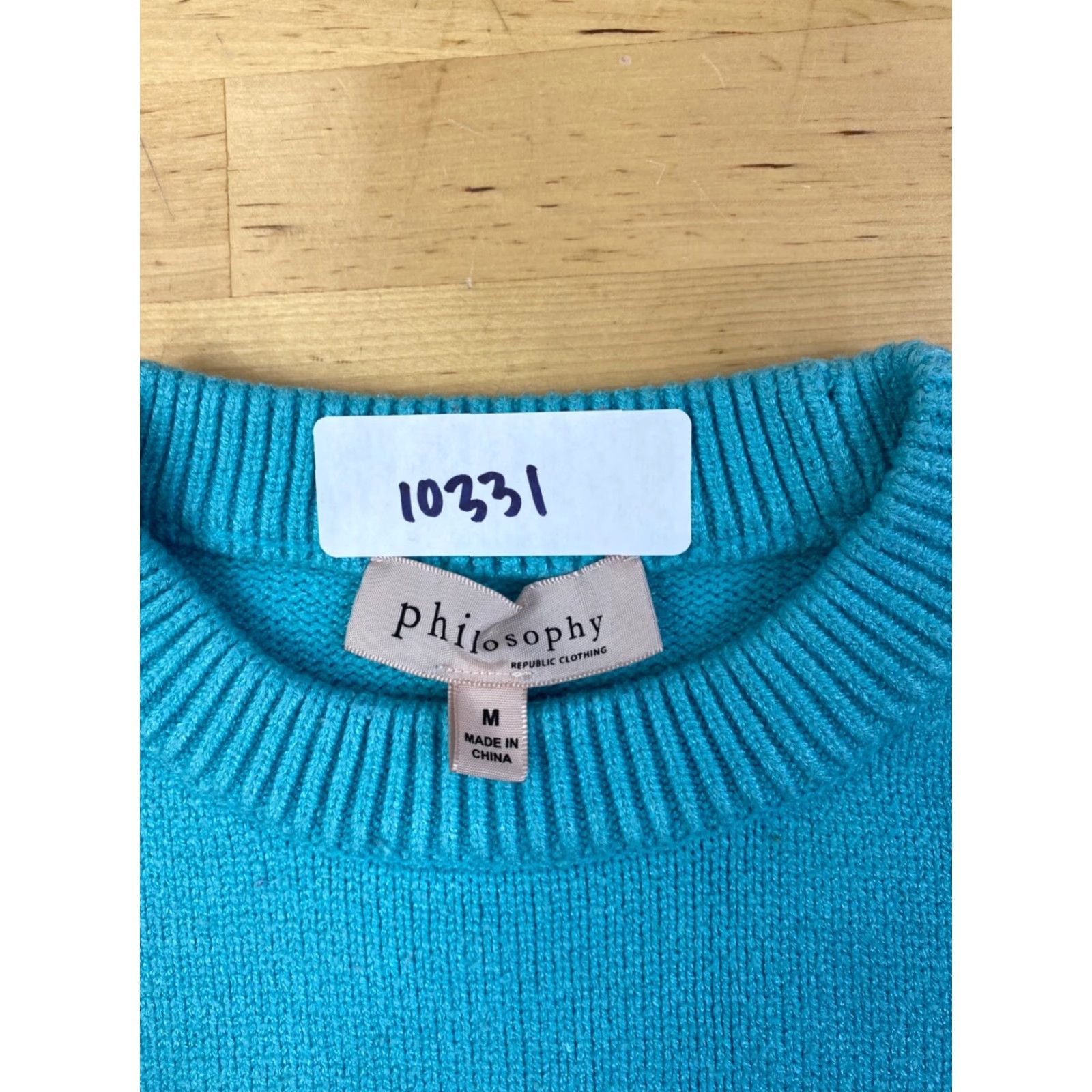 Vintage Philosophy Sweater Womens M Blue Knit Casual Crew Neck Long Sleeve Size M / US 6-8 / IT 42-44 - 3 Thumbnail