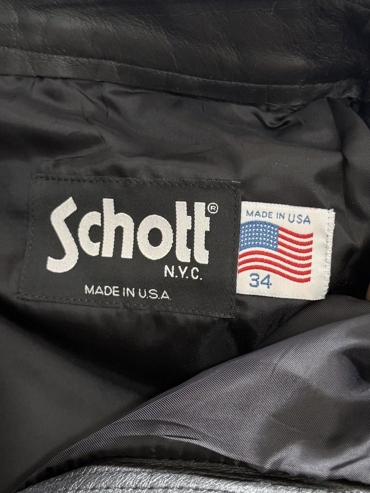 Schott Schott NYC Cowhide Black Leather Pants 34 Size US 34 / EU 50 - 12 Thumbnail