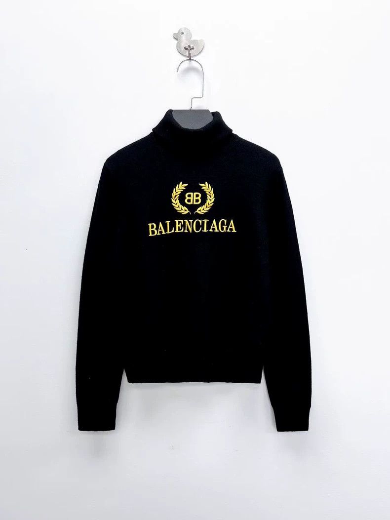 Balenciaga Balenciaga Black and yellow embroidery double B wheat ear Size S / US 4 / IT 40 - 1 Thumbnail