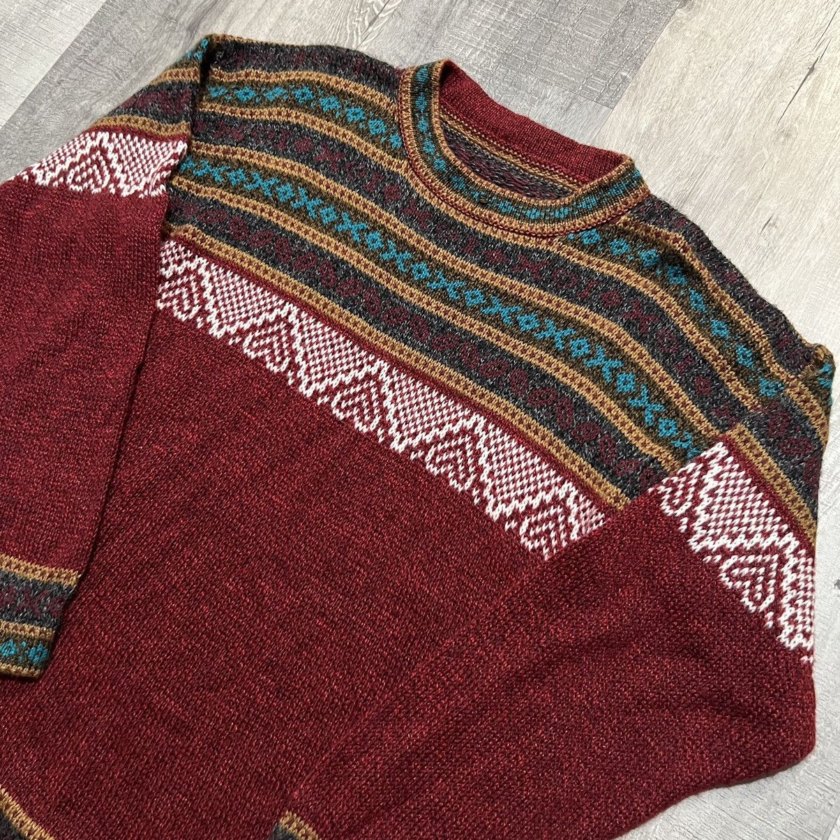 Vintage VTG Alpaca Connection Red Striped Peru Pull Over Sweater Size US S / EU 44-46 / 1 - 2 Thumbnail