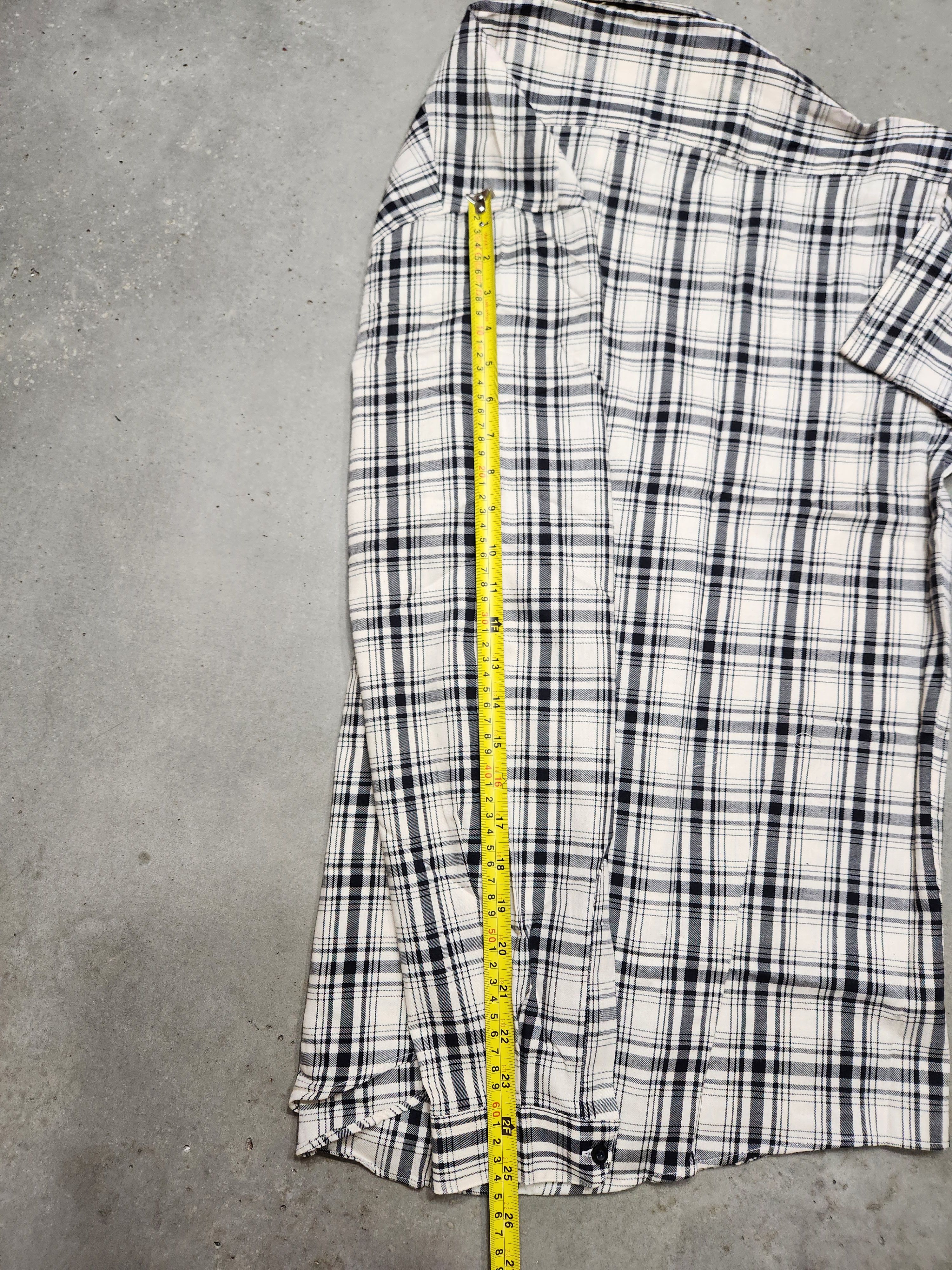 Yves Saint Laurent Vtg 90s YSL Black White Plaid Shirt L NWOT Size US L / EU 52-54 / 3 - 5 Thumbnail
