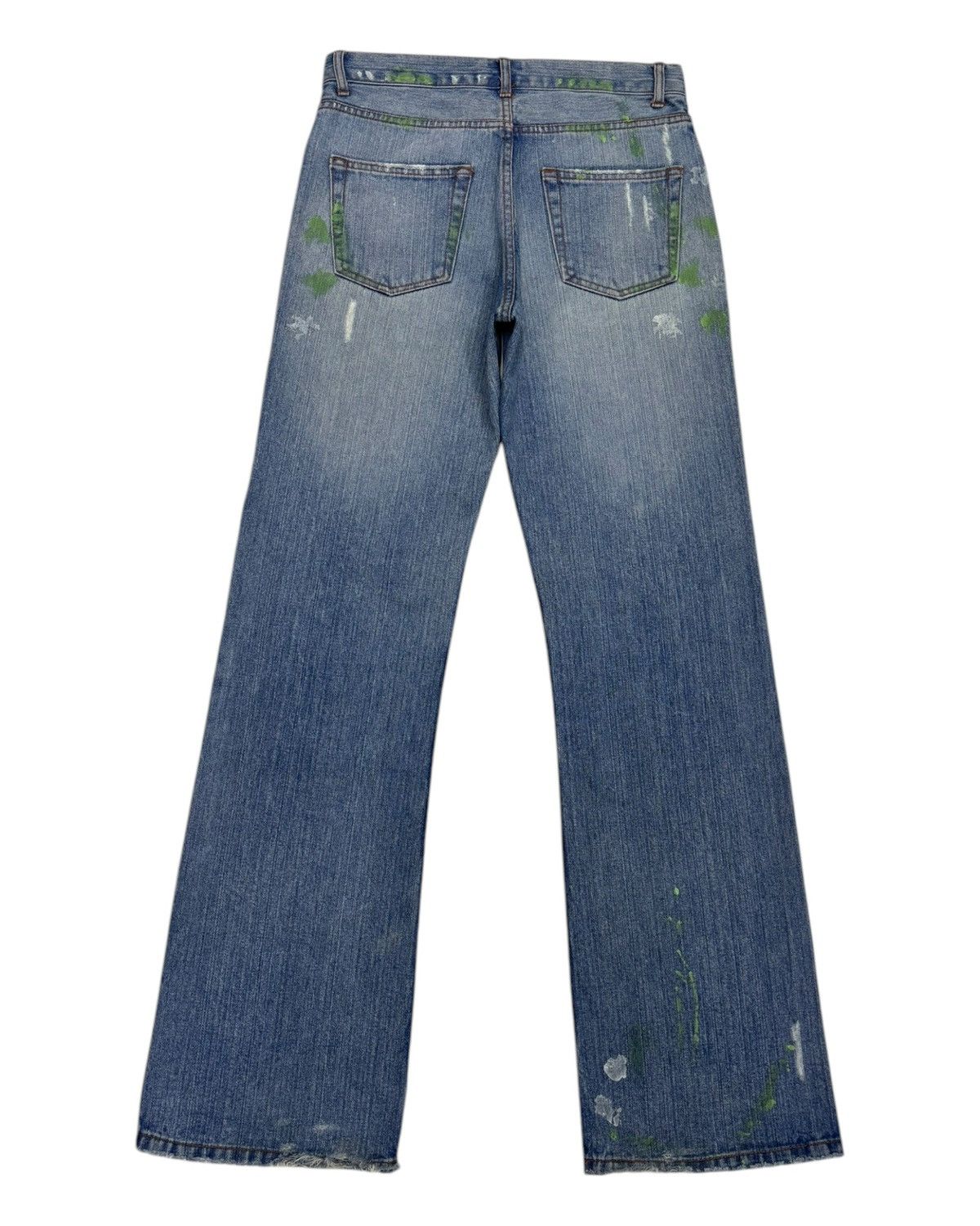 Hysteric Glamour × KMRii × Yasuyuki Ishii 🔥FLARE RIPPED💥90s NYLAUS CREW DESIGN WORKS FLARE JEANS Size US 30 / EU 46 - 8 Thumbnail
