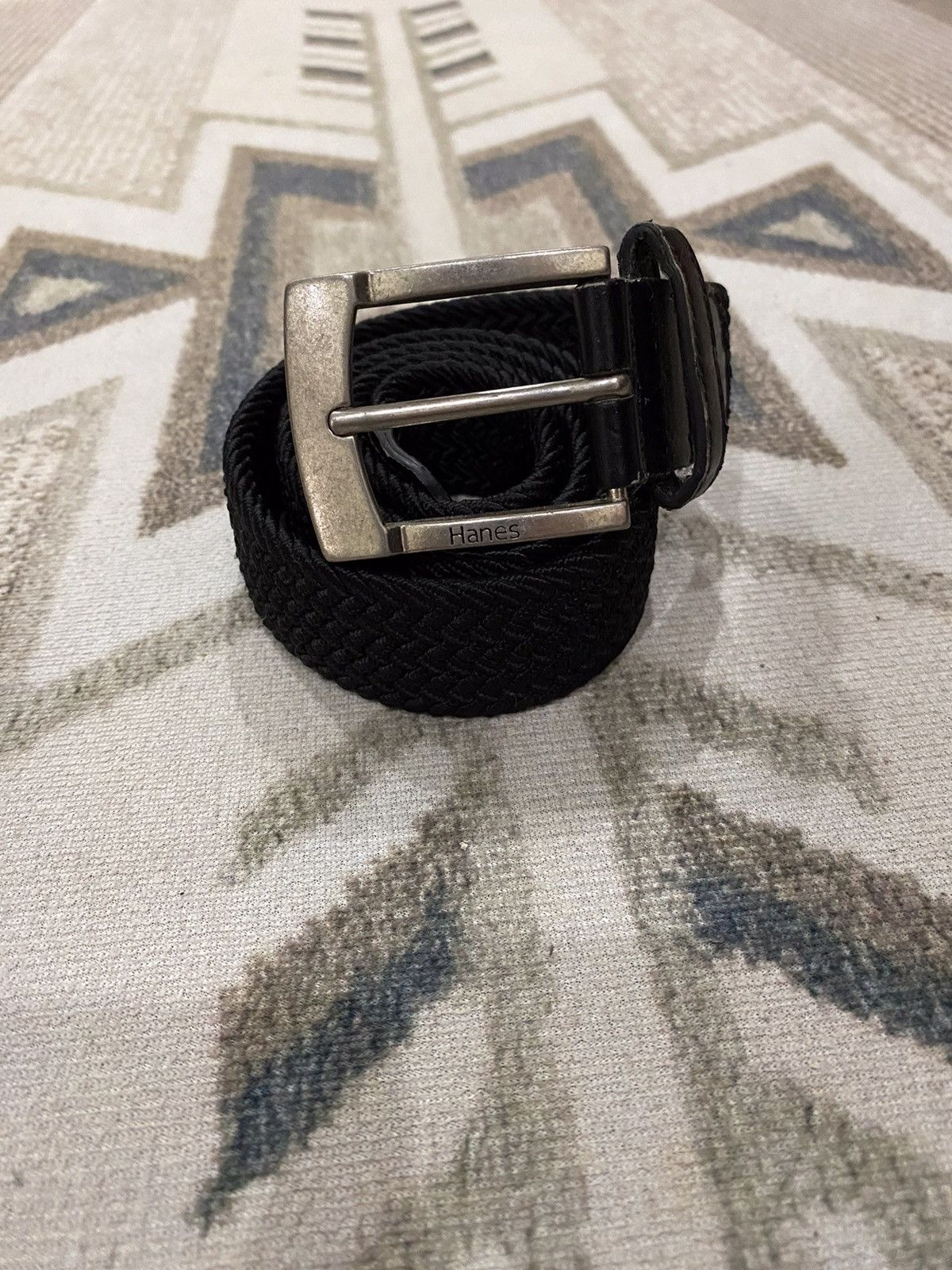 Hanes Hanes Black Canvas Buckle Belt Size ONE SIZE - 2 Thumbnail
