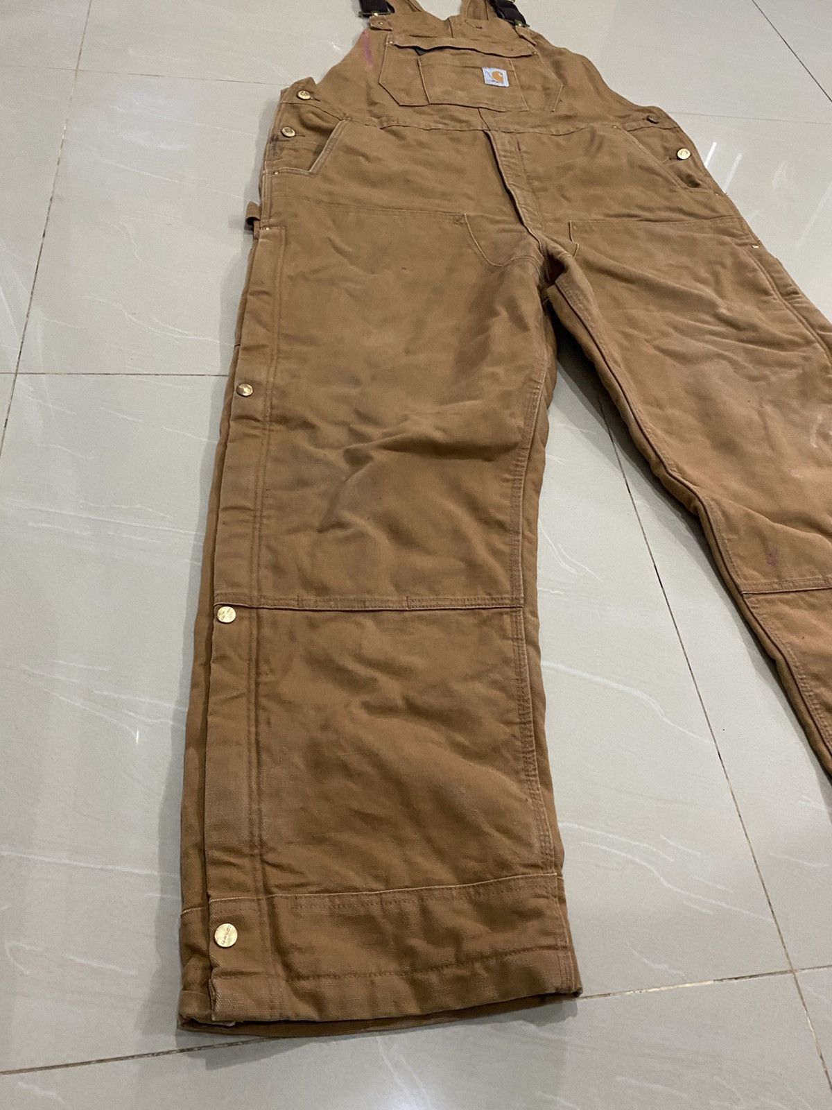 Carhartt Vintage Carhartt Overalls Double Knee Brown Big Size Size US 44 / EU 60 - 2 Thumbnail