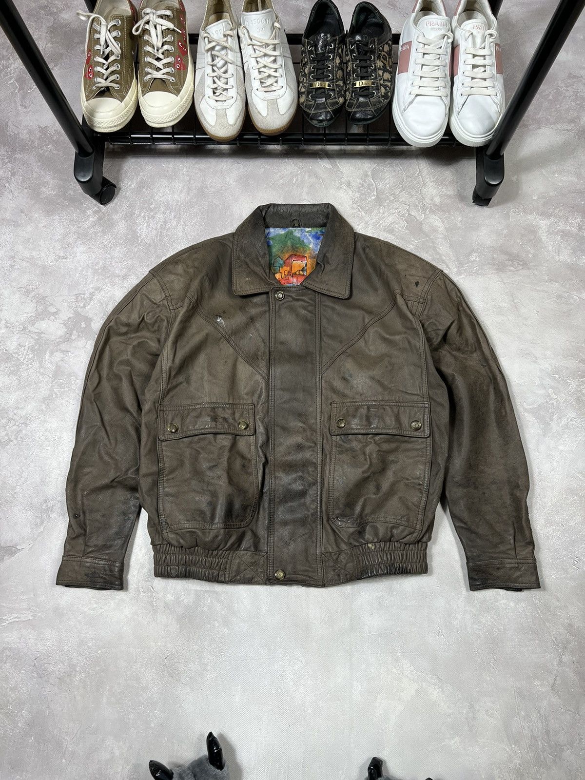 Other Vintage Avirex Style Y2k Leather Jacket Size US M / EU 48-50 / 2 - 1 Thumbnail
