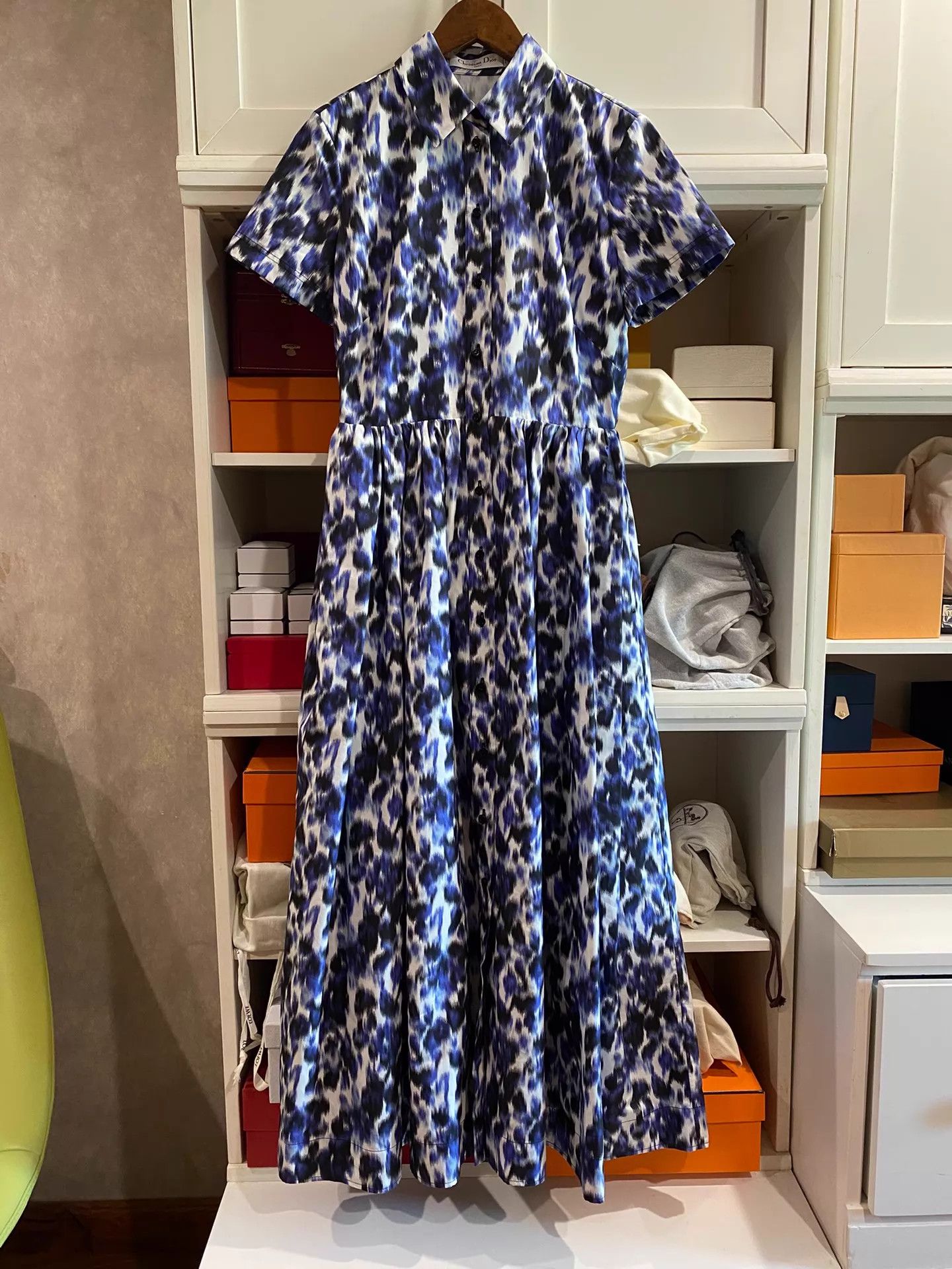 Dior Dior cool-toned leopard print classic dress 34 Size XS / US 0-2 / IT 36-38 - 1 Thumbnail