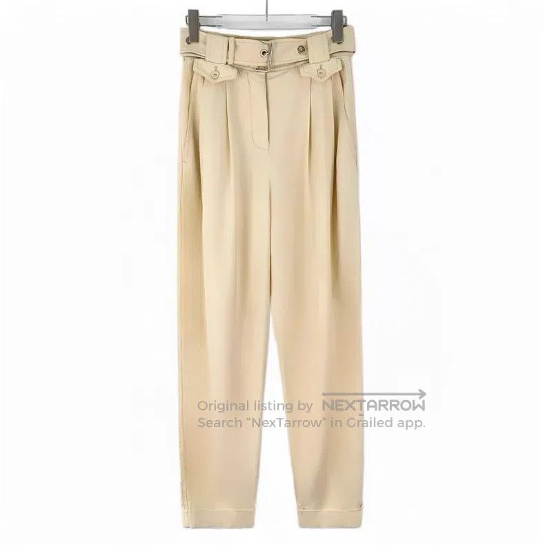 Louis Vuitton Louis Vuitton Beige Belt Buckle Casual Pants Radish Pants Size US 36 / EU 52 - 1 Thumbnail