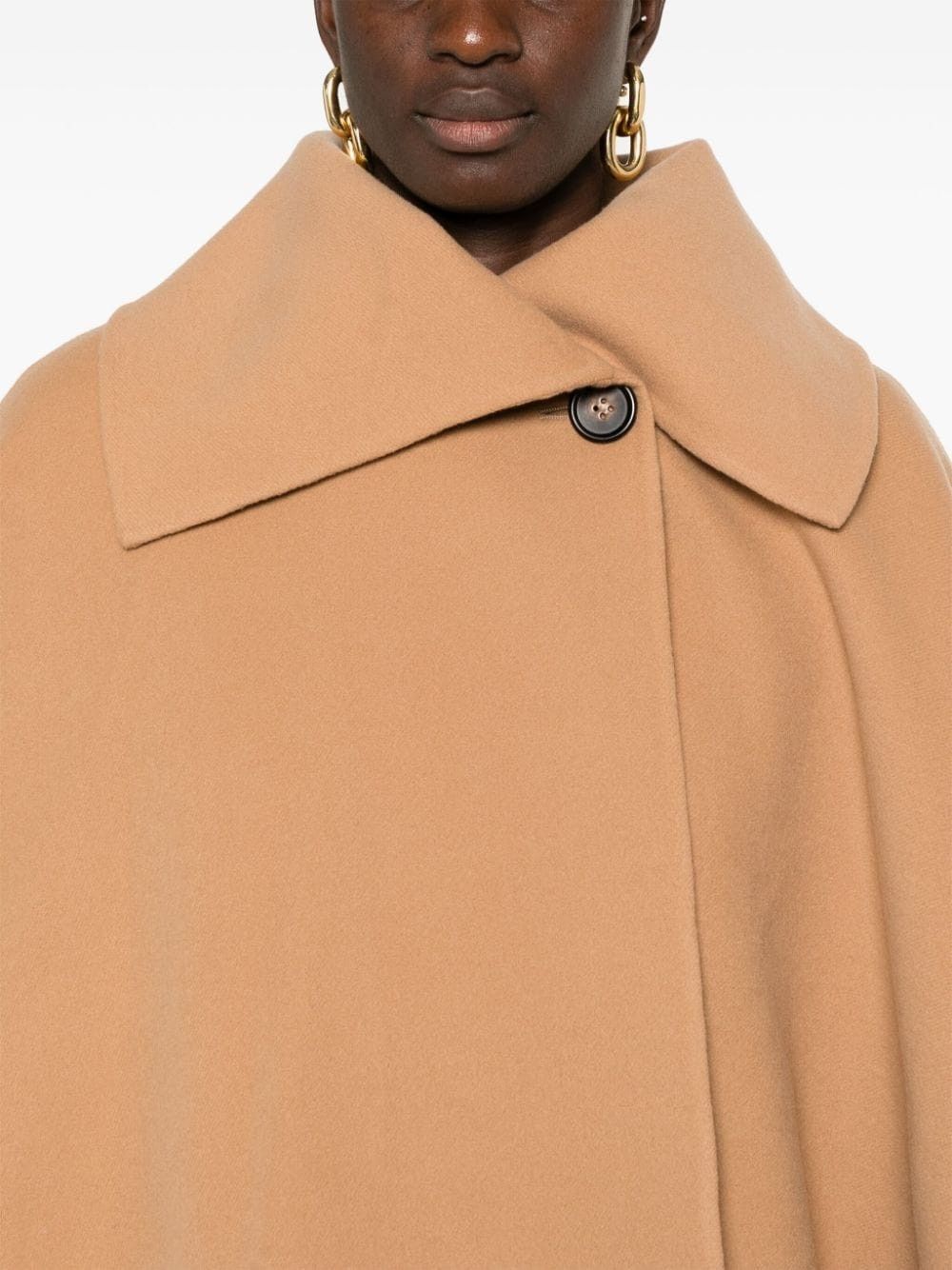 Chloe o1loc1c11025 Cape Coat in Beige Size XS / US 0-2 / IT 36-38 - 2 Thumbnail