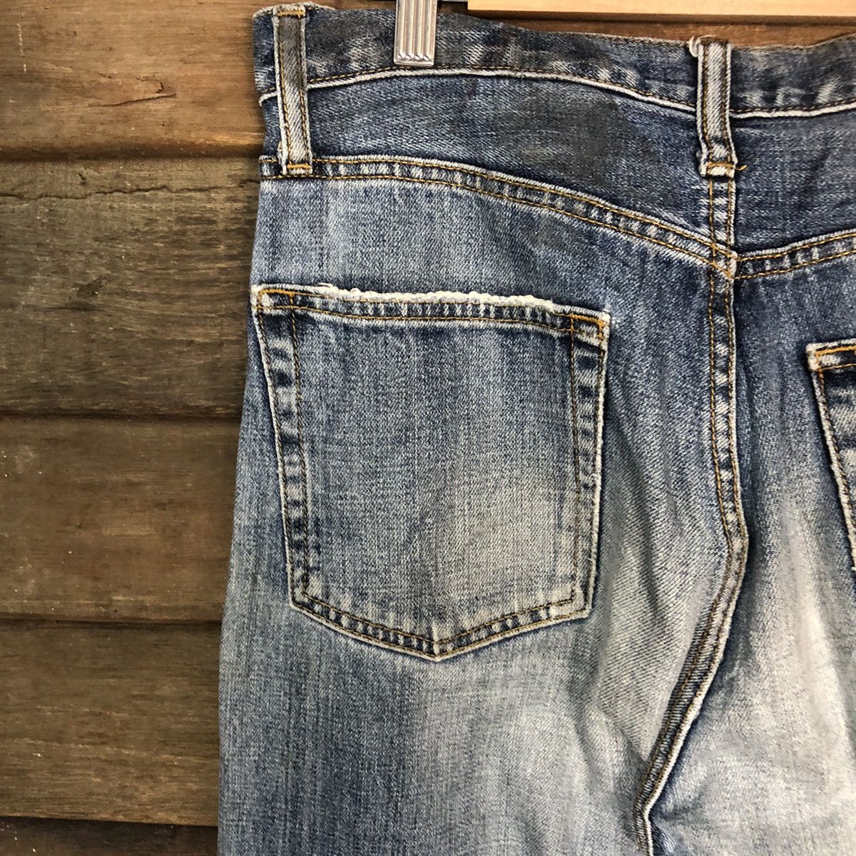 Japanese Brand Ring Denim vintage Blue Distressed ripped Denim Pants #7386 Size US 30 / EU 46 - 14 Thumbnail
