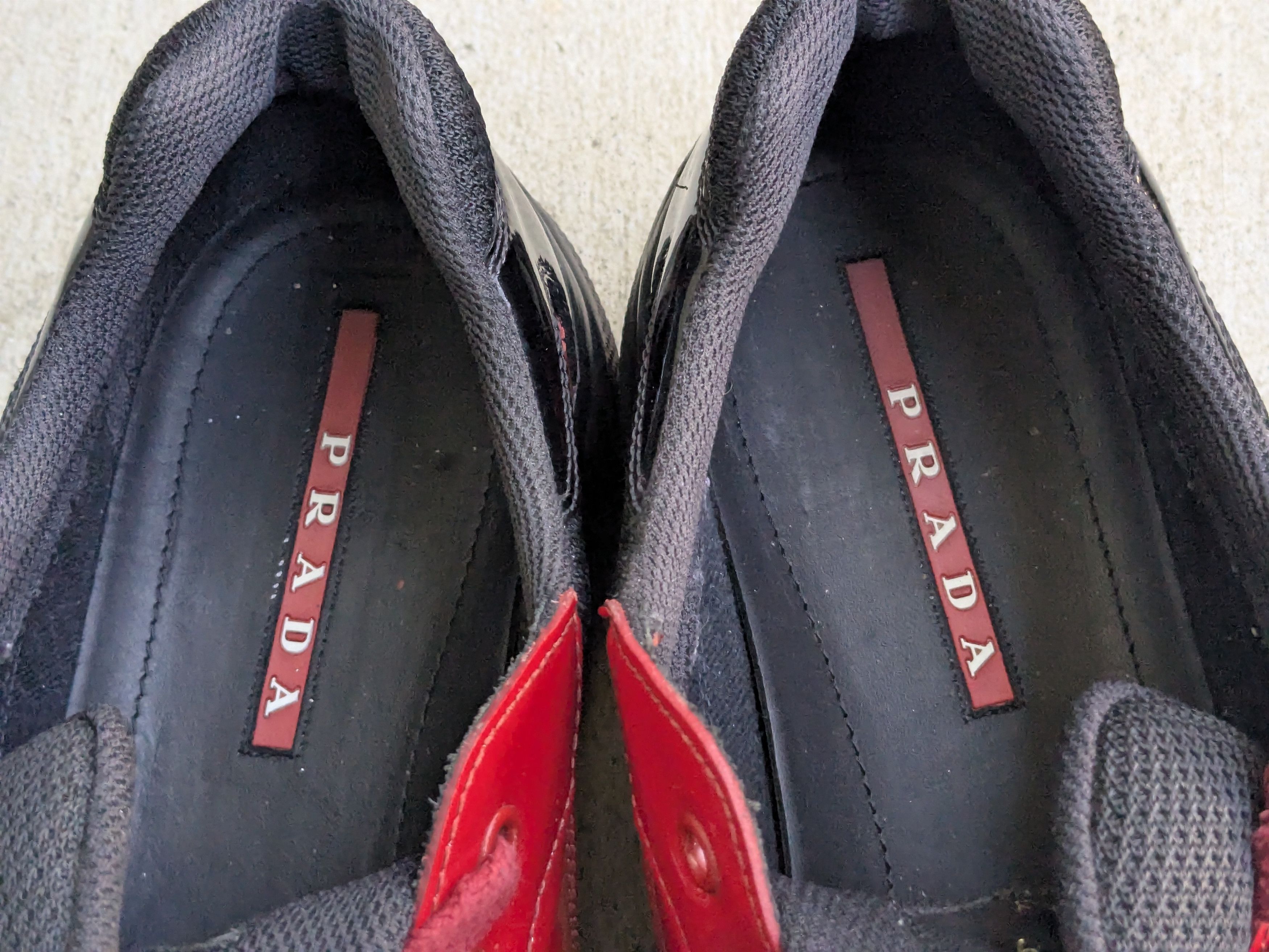 Prada Prada America's Cup Sneakers Red Black Patent 10 Black Size US 10 / EU 43 - 3 Thumbnail