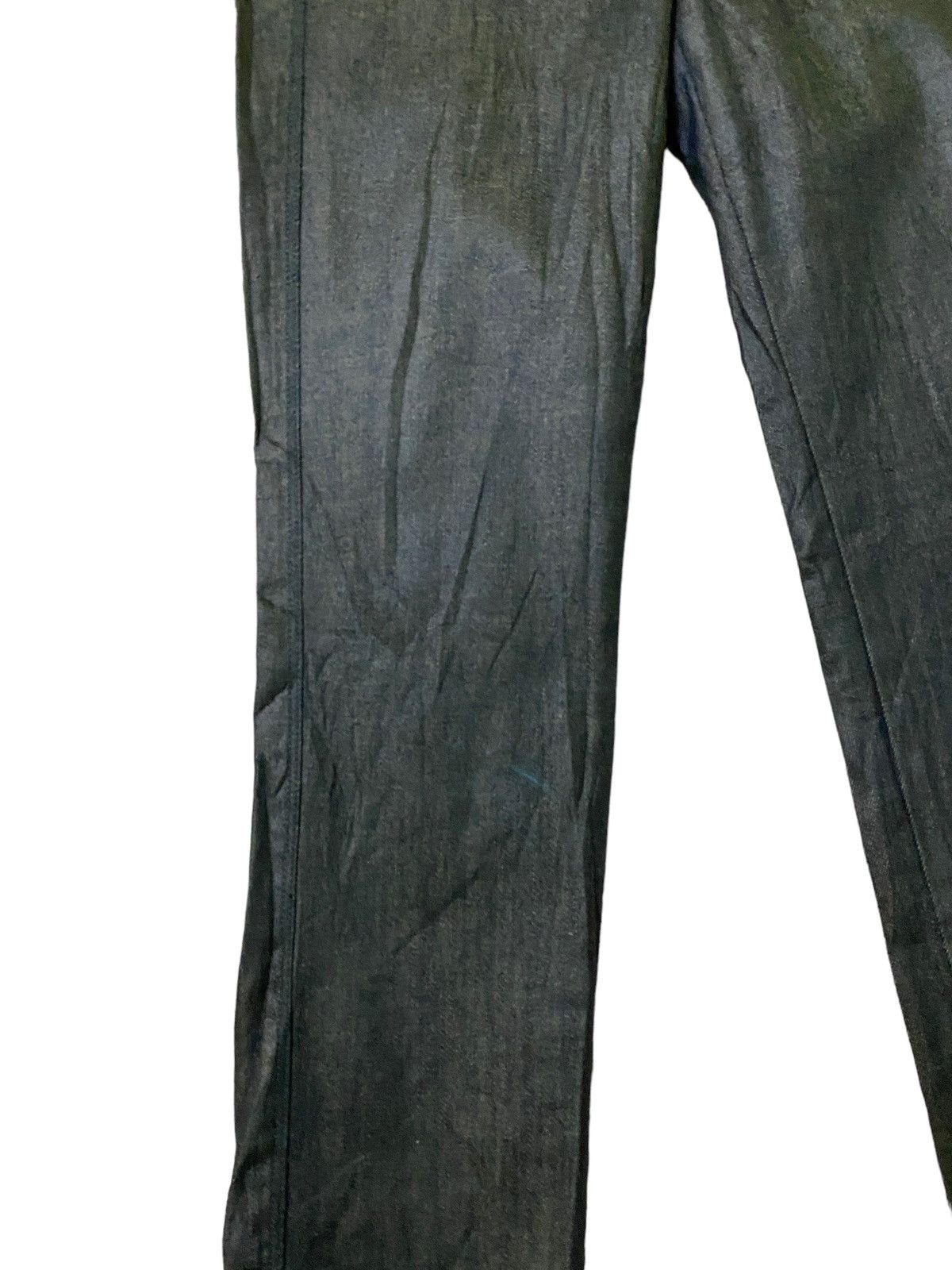 If Six Was Nine × Japanese Brand × Vintage Waxed BACK NUMBER Skinny Low Rise Denim Size US 27 - 8 Thumbnail