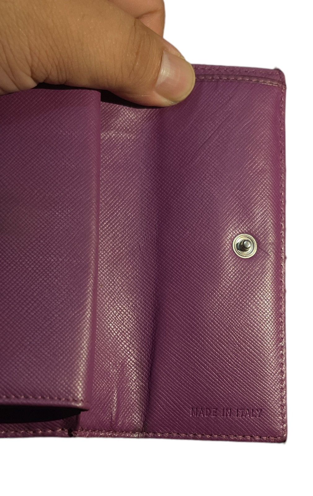 PRADA TESSUTO PORTAFOGLIO PURSE WALLET PURPLE MADE IN ITALY