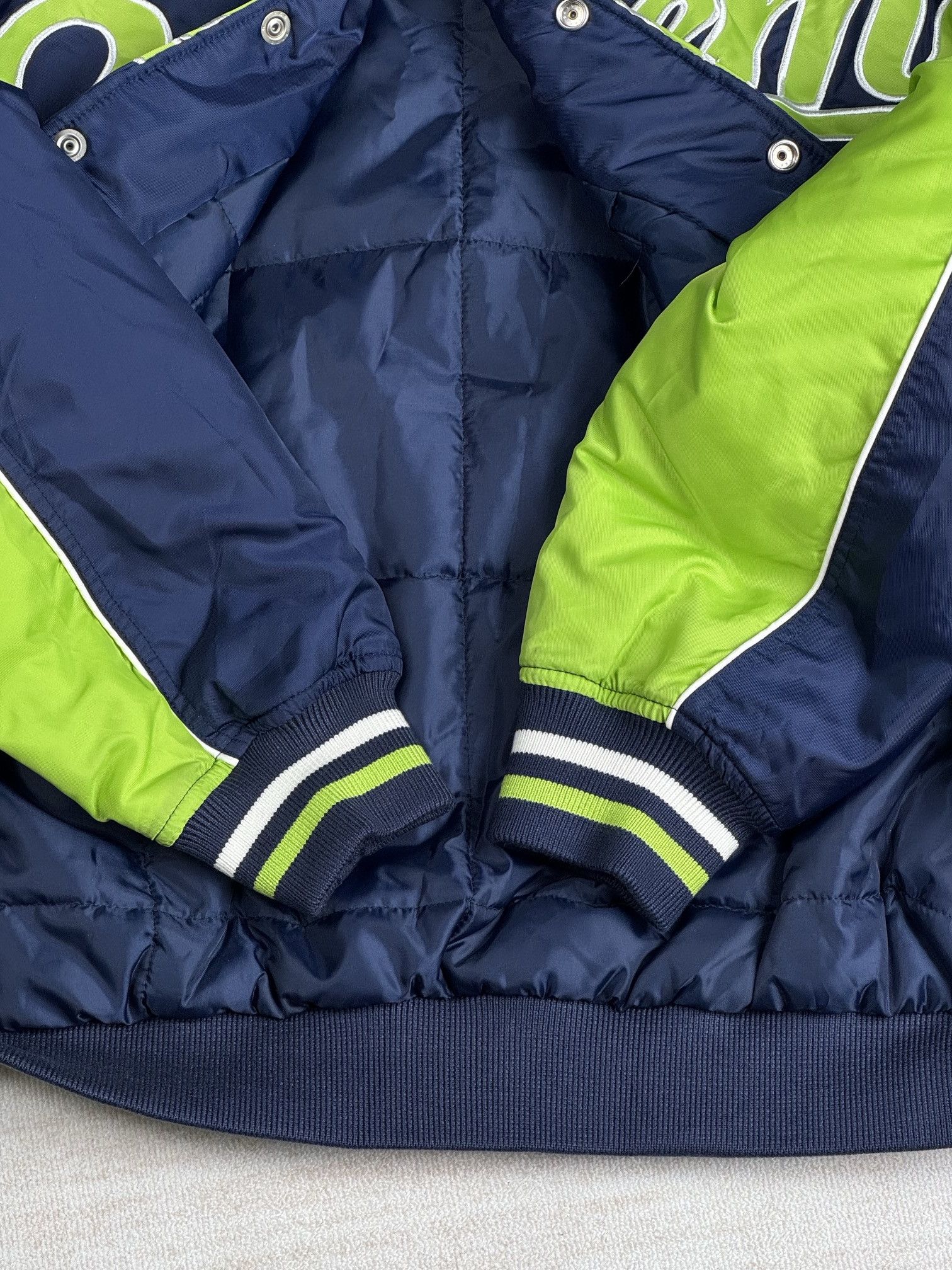 supreme contrast script varsity jacket