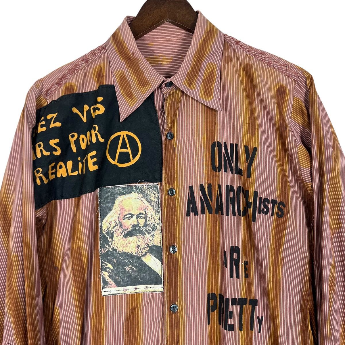 Japanese Brand Vintage Distressed Punk Anarchist Are Pretty Muslin Shirt Size US M / EU 48-50 / 2 - 5 Thumbnail