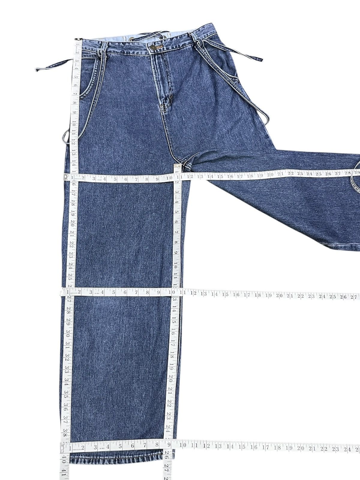 Edwin Vtg SOMETHING French Nouveau × Freak's Store Lace-Up Baggy Size 28" / US 6 / IT 42 - 12 Thumbnail
