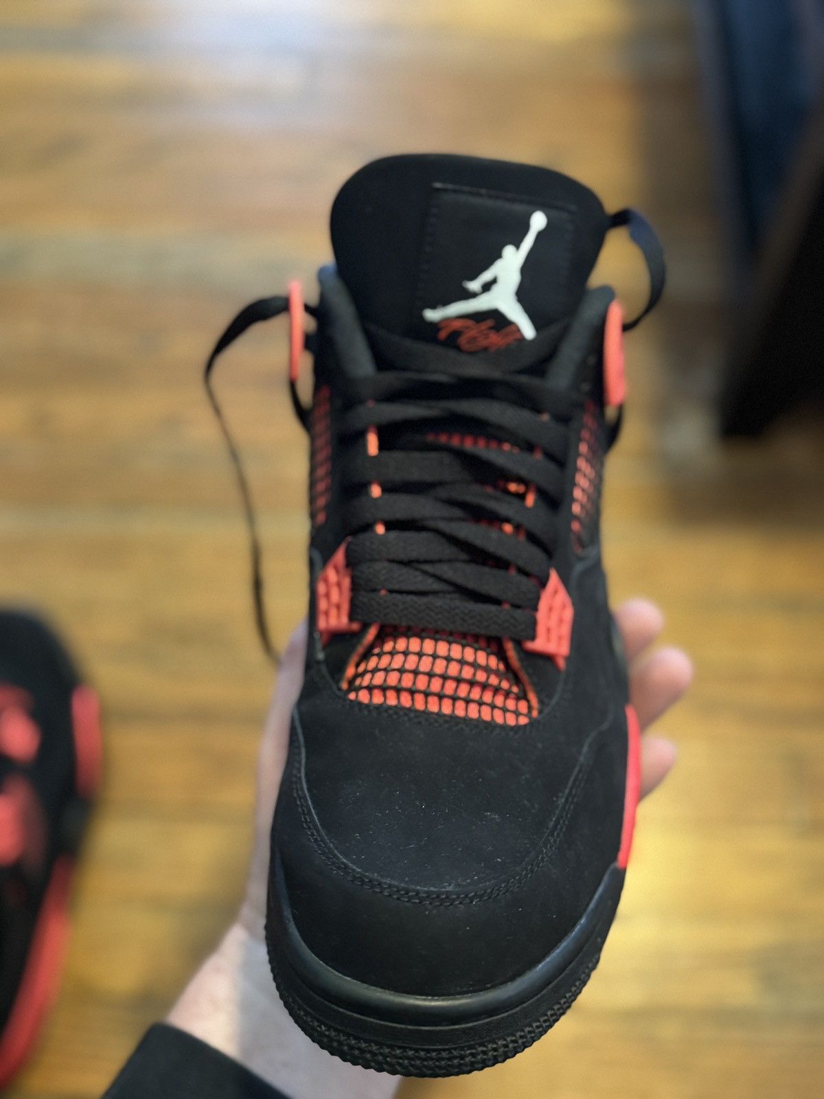 Jordan Brand × Nike JORDAN 4 RETRO RED THUNDER Size US 12 / EU 45 - 11 Thumbnail