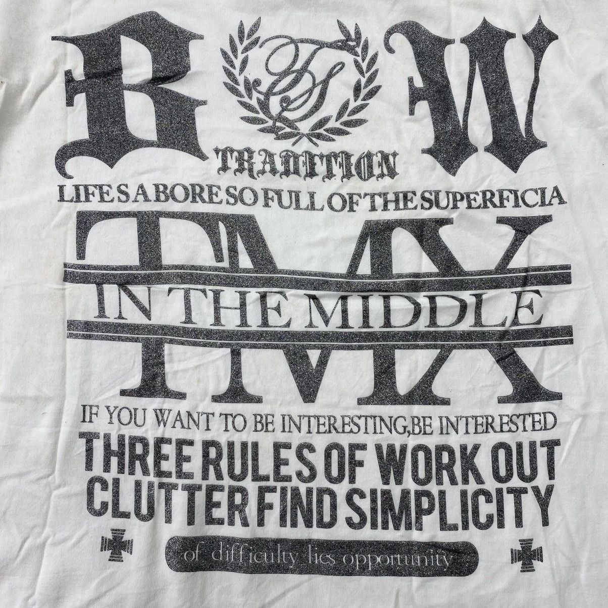 If Six Was Nine 2000s Remak Gear Tribal Poem Skulls Cross Gothic Y2K Tshirt Size US XL / EU 56 / 4 - 5 Thumbnail