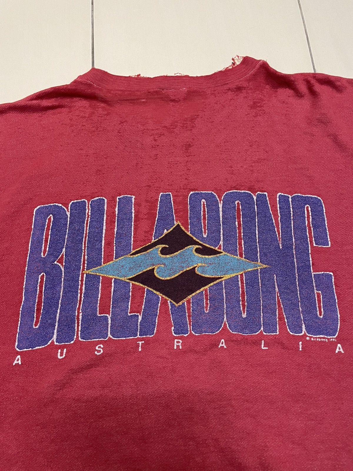 Billabong Vtg 90s Billabong Surf Trashed / Damaged Sweatshirt Size US XXL / EU 58 / 5 - 9 Thumbnail