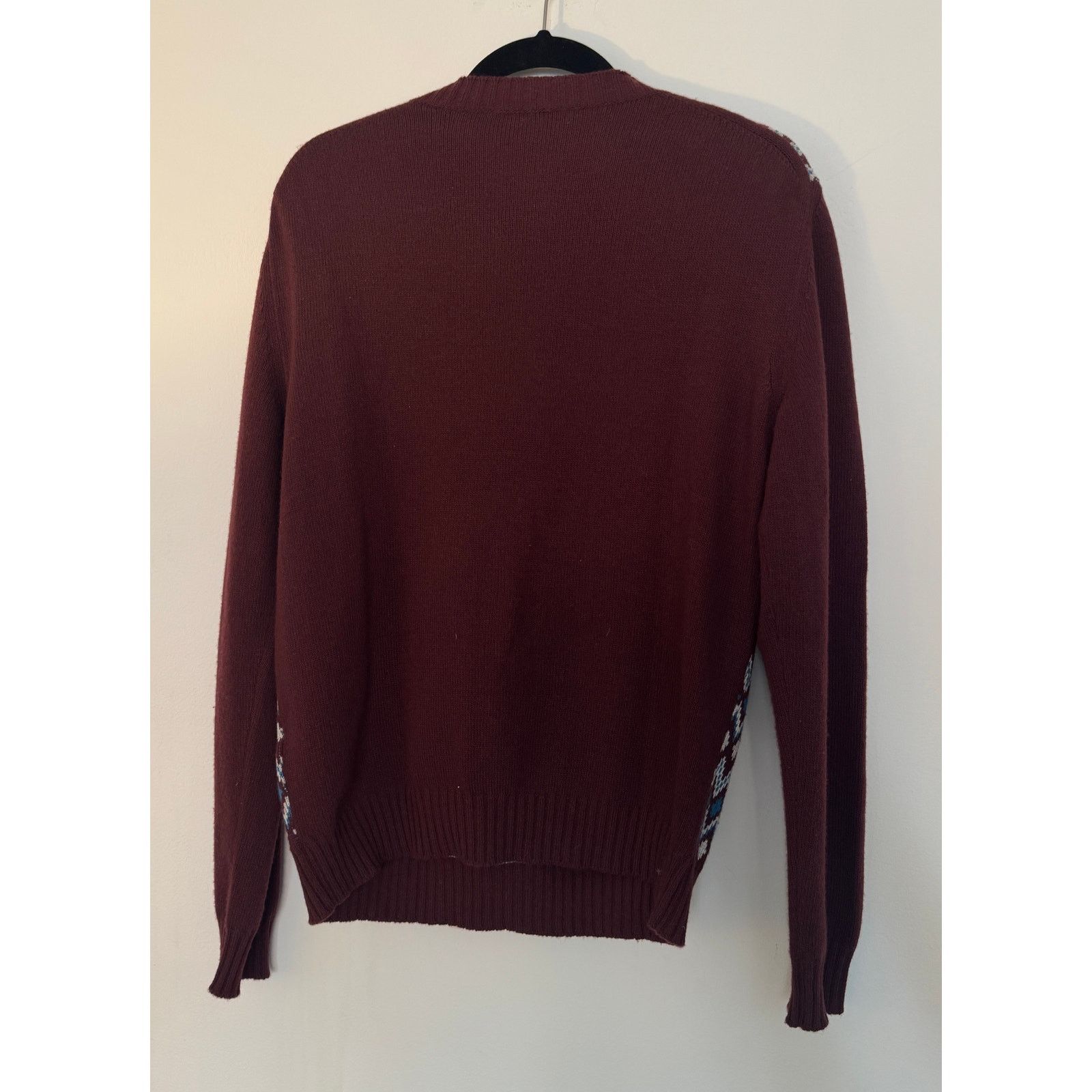 Prada Prada Burgundy Chevron Crew-neck Sweater Size US M / EU 48-50 / 2 - 3 Thumbnail