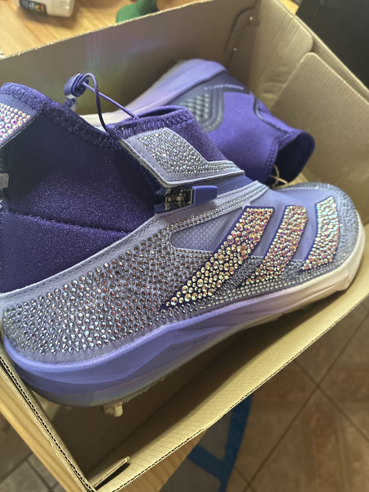 Adidas Adizero Impact+Swarovski Cleats! Size US 11 / EU 44 - 7 Thumbnail