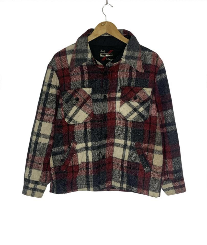 Sears Vintage SEARS Wool Flannel Tartan Jacket Size US M / EU 48-50 / 2 - 1 Thumbnail