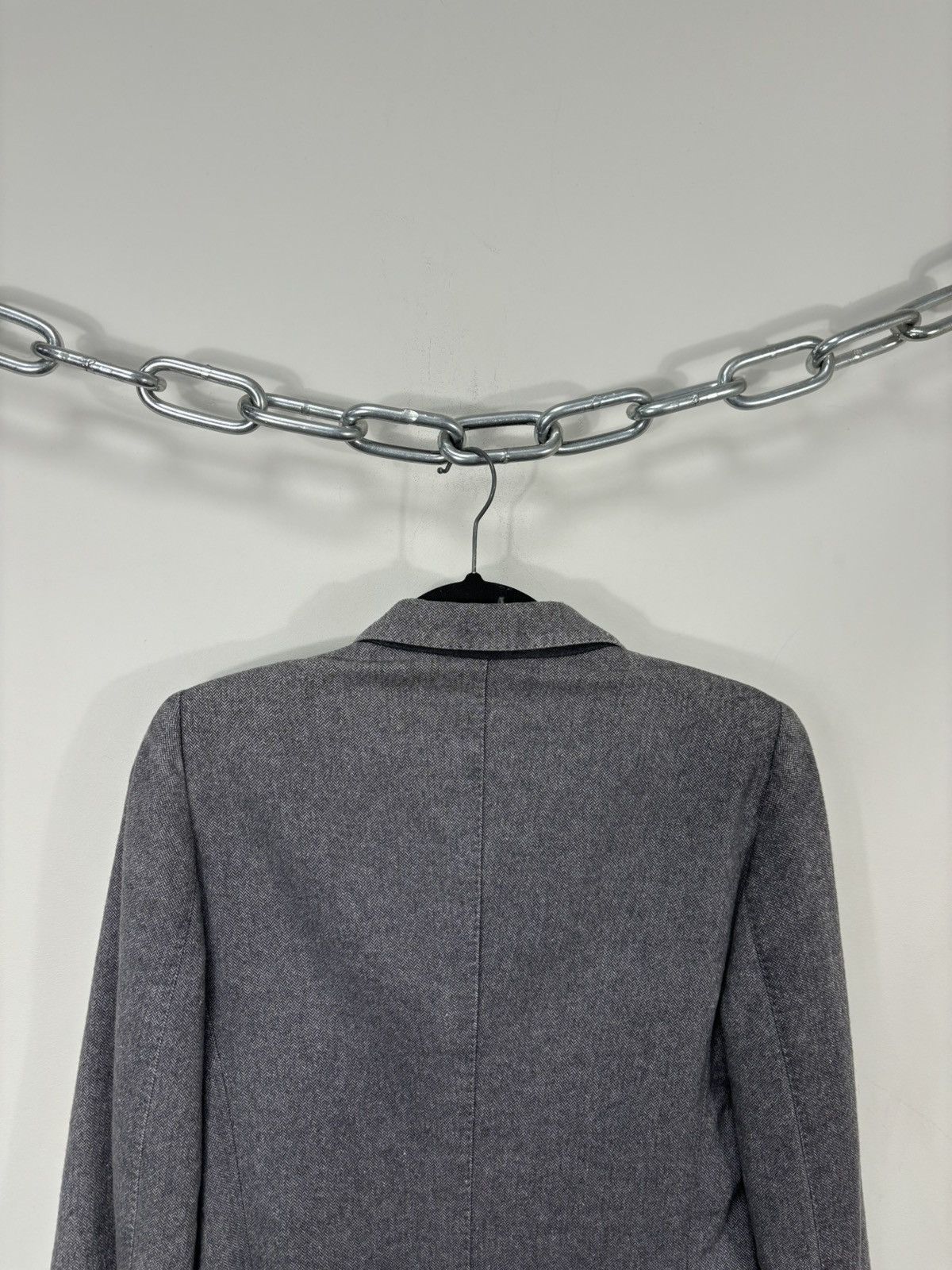 Tagliatore Tagliatore Women’s Herringbone Gray Wool Blend Blazer Jacket Size M / US 6-8 / IT 42-44 - 17 Thumbnail