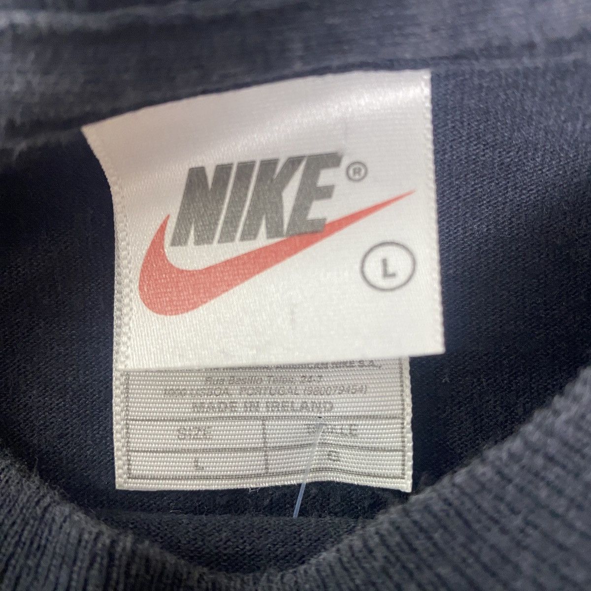 Nike Vintage Nike Brushstroke Swoosh Tee 90s Black L rasta vtg Size US L / EU 52-54 / 3 - 3 Thumbnail