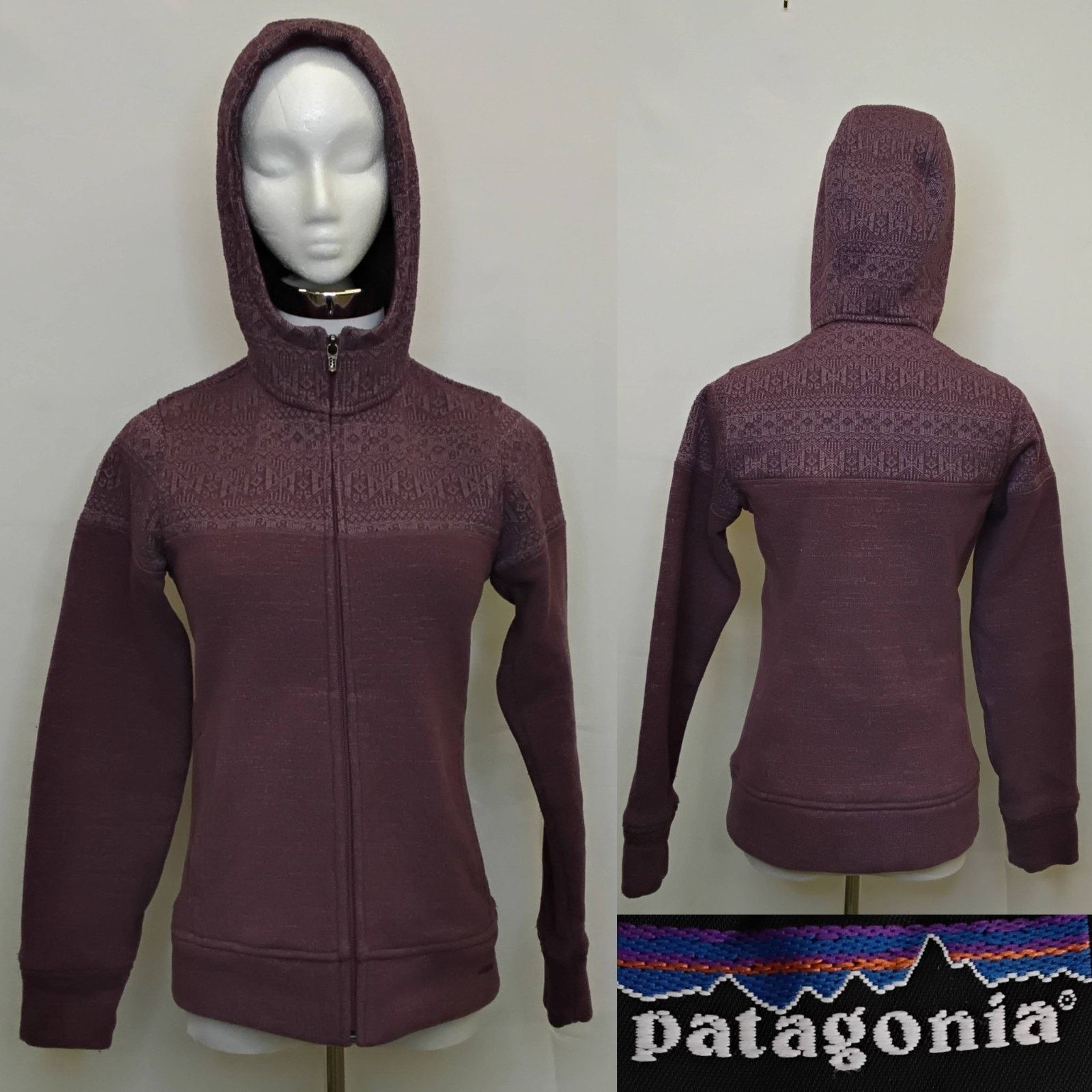 Patagonia Patagonia Hoodie Women's XS Purple Geometric Fleece Lined Size XS / US 0-2 / IT 36-38 - 1 Thumbnail