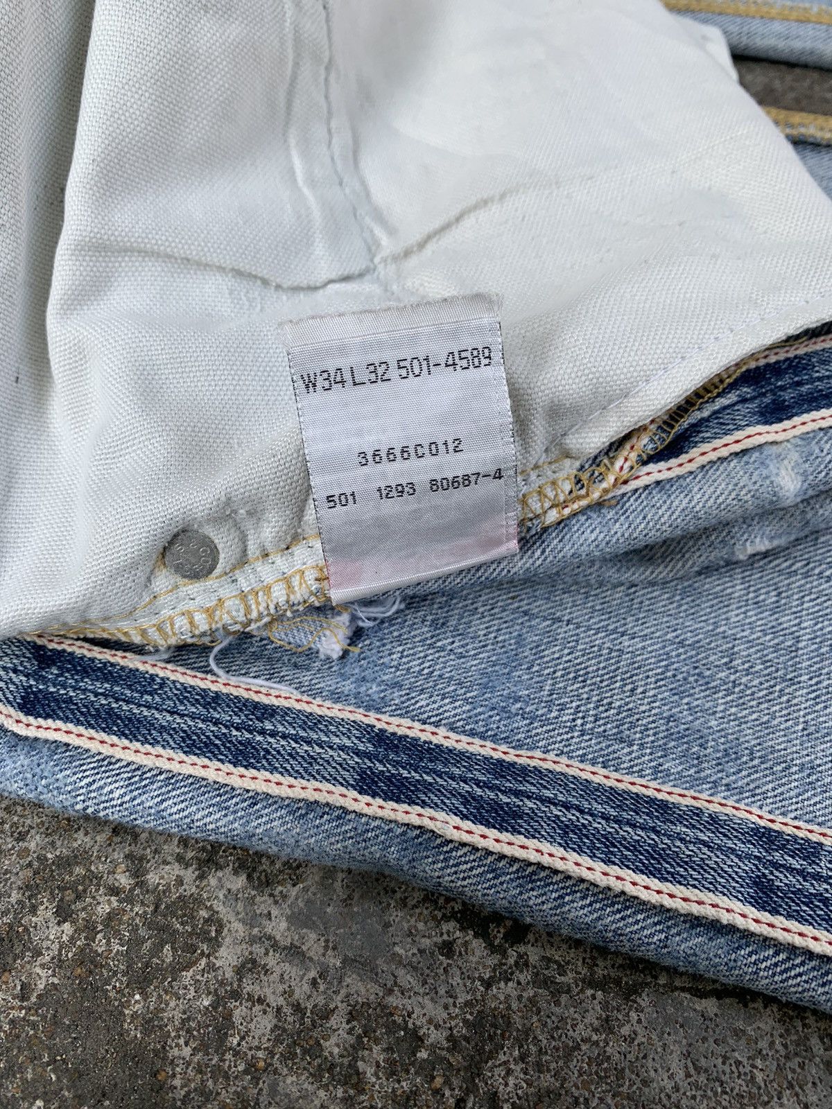 Levi's 🔥ACCOFFER🔥Vintage Levi’s 501 Big E Selvedge Distressed Denim Size US 34 / EU 50 - 17 Thumbnail