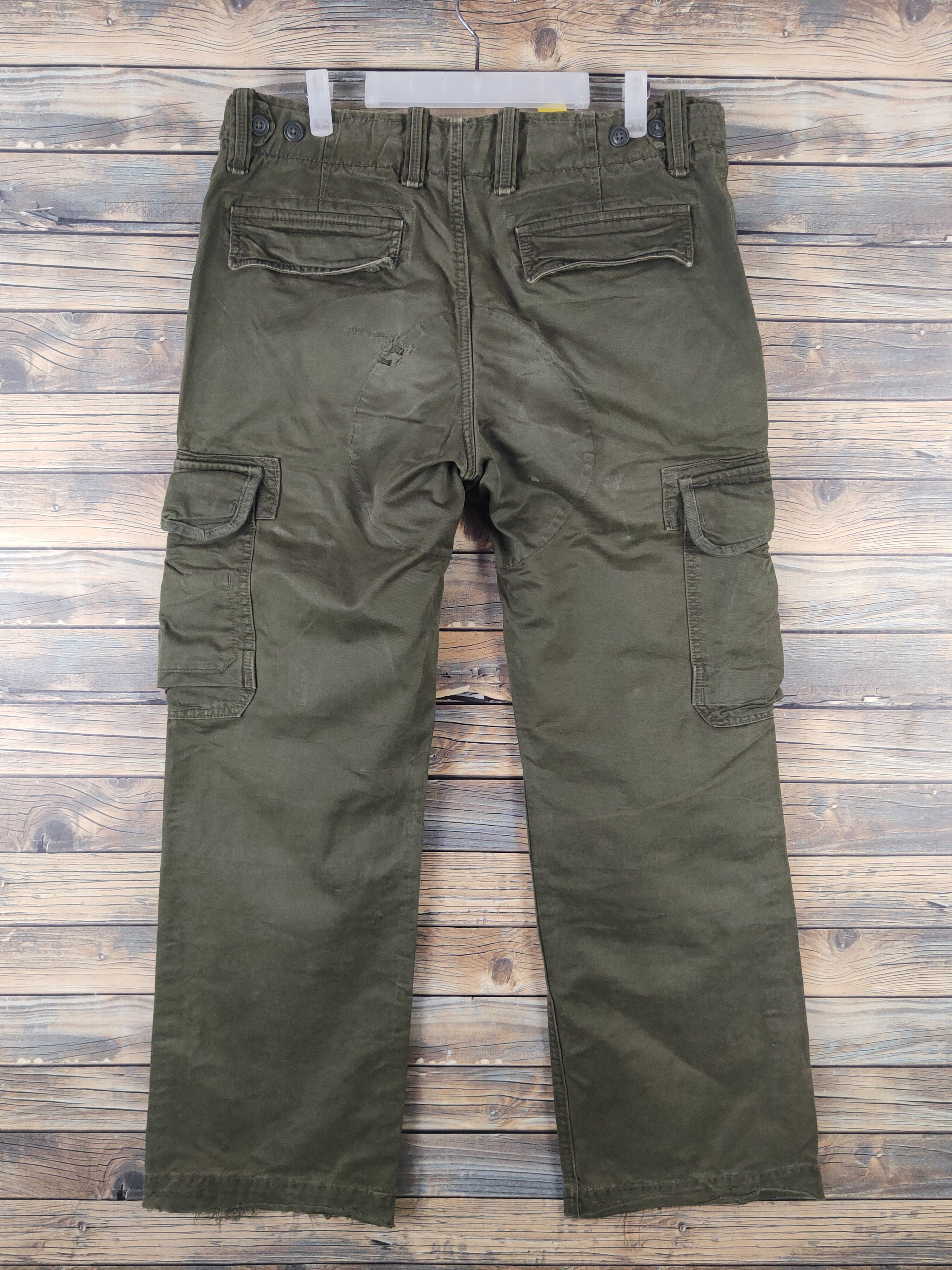 Japanese Brand DL Gap Dark Olive Multipocket Cargo Pants #2664 Size US 34 / EU 50 - 7 Thumbnail