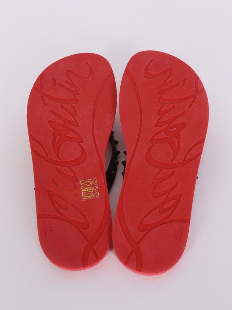 Christian Louboutin o1s1wg110924 Louba Flip Flat Sandals in Red Size US 8 / EU 41 - 5 Thumbnail