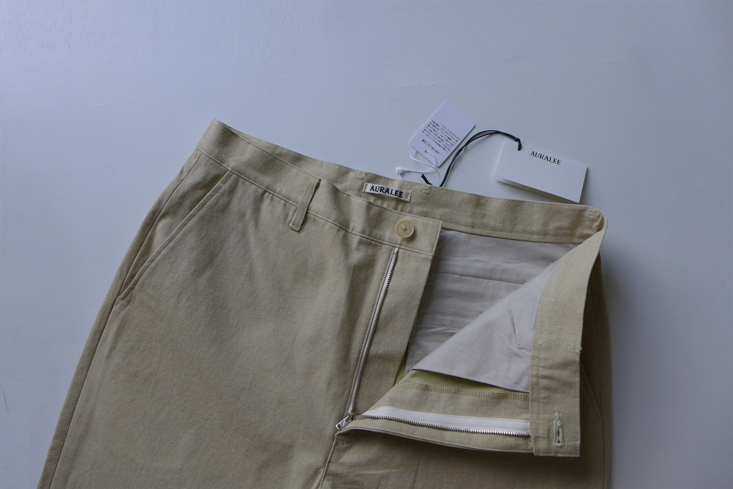 Auralee Auralee Washed Hard Twist Canvas Pants - Khaki Beige Cotton Size US 30 / EU 46 - 7 Thumbnail