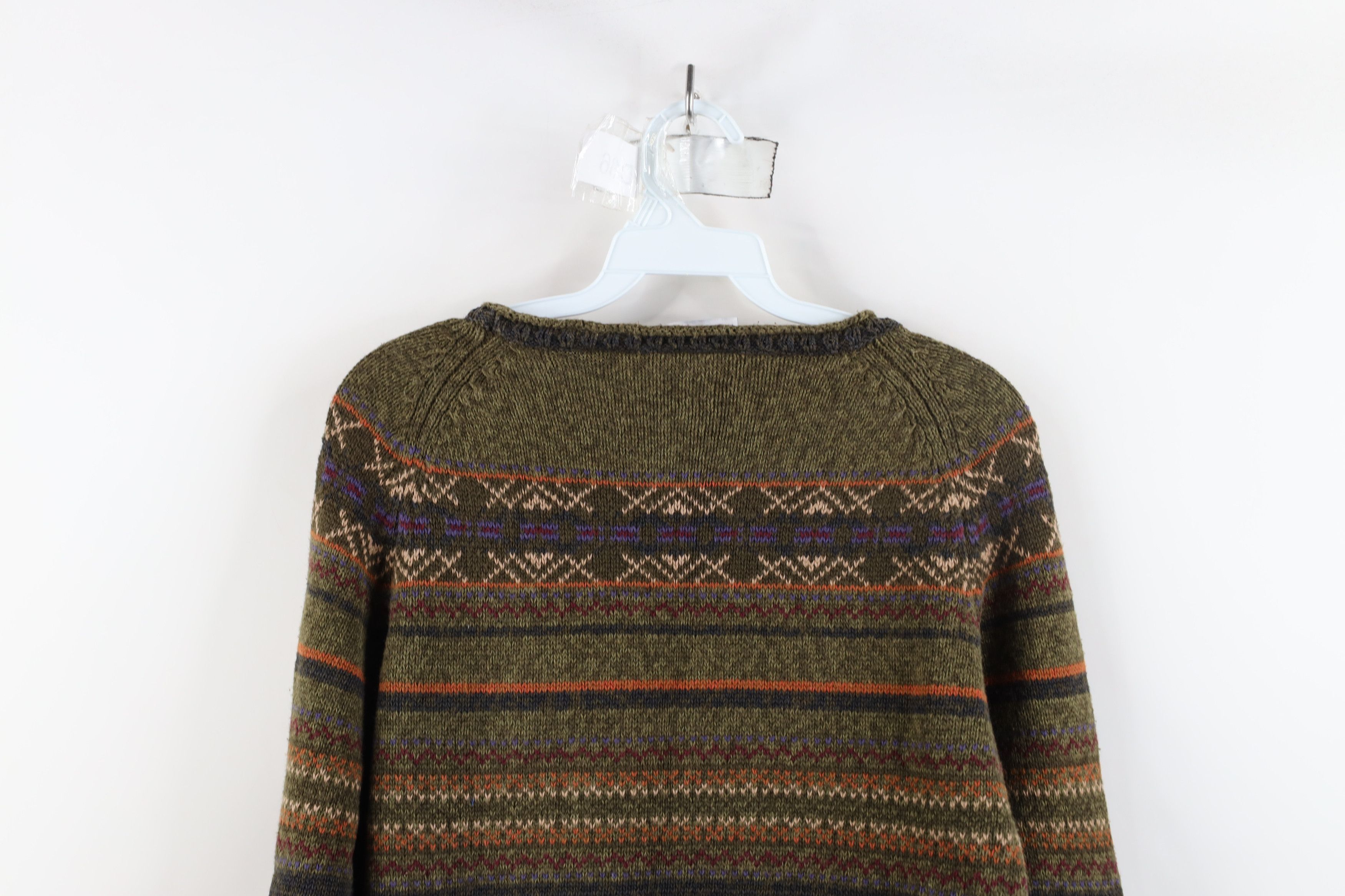 Vintage Vintage 90s Streetwear Rainbow Fair Isle Marled Knit Sweater Size M / US 6-8 / IT 42-44 - 8 Thumbnail