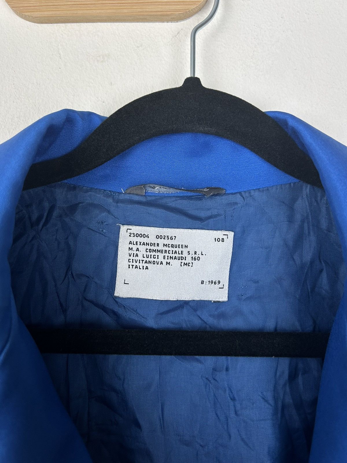 Alexander McQueen × Vintage 🧿chinese belted coat navy blue Size US S / EU 44-46 / 1 - 3 Thumbnail
