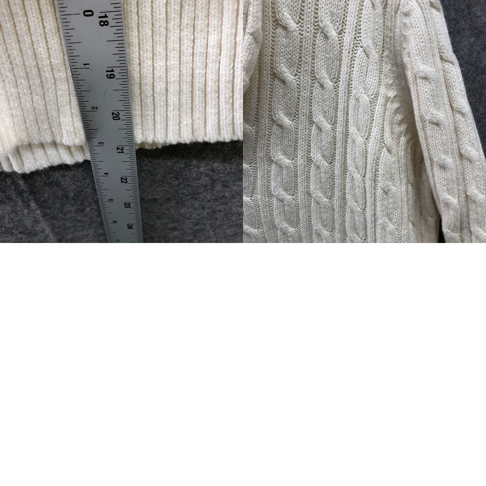 Loft LOFT Cardigan Womens L Ivory Cable Knit One Button Shawl Collar Long Sleeve Knit Woolish Cardigan Style Regular Size L / US 10 / IT 46 - 8 Thumbnail