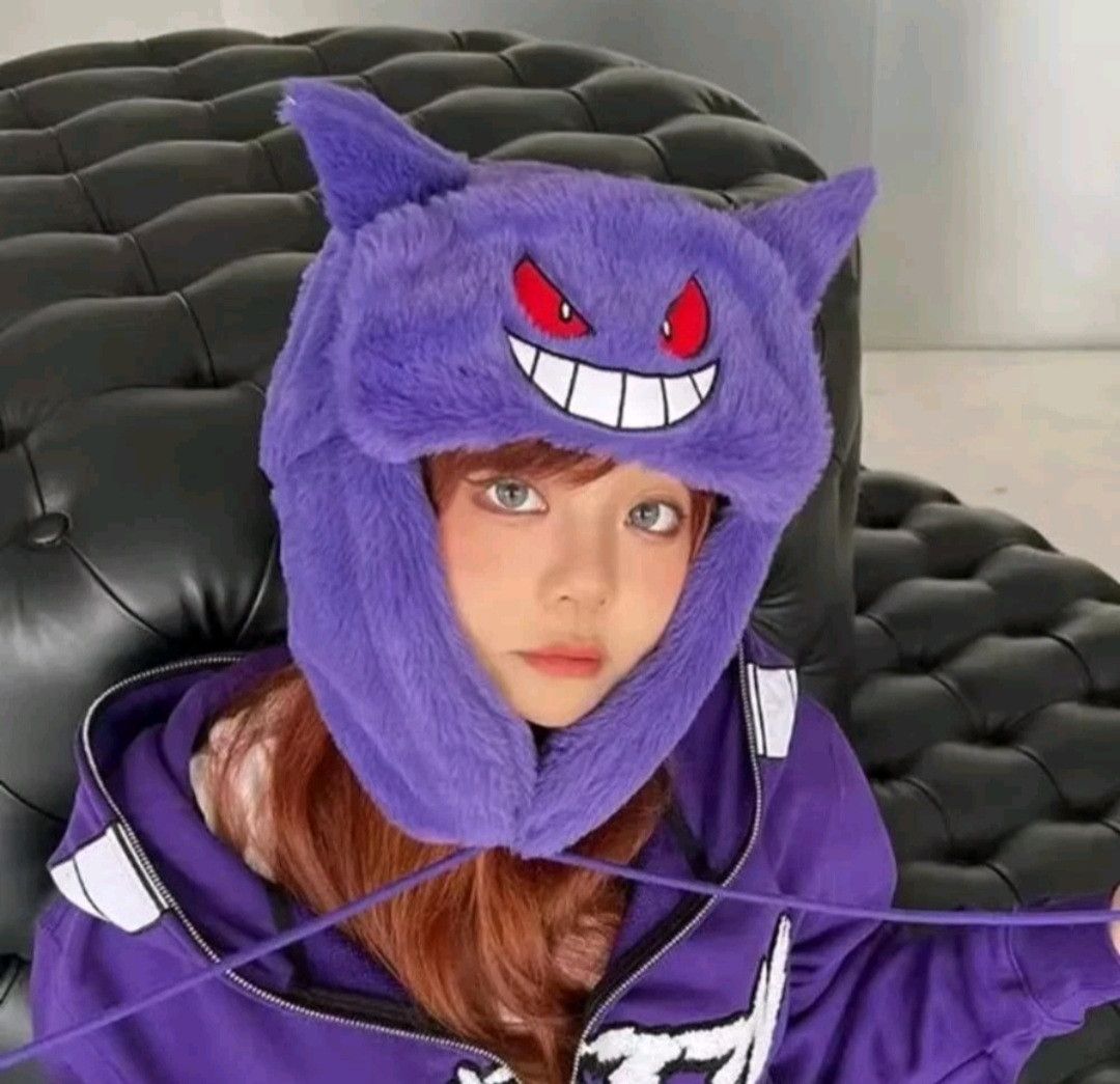Japanese Brand 💥Purple character protection winter hat Size ONE SIZE - 3 Thumbnail