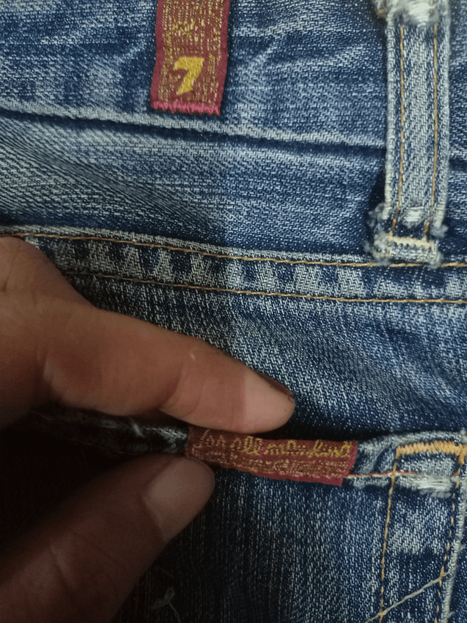 7 For All Mankind Vintage 7 For All Mankind Bell Bottom Distressed Flare Jeans Size 31" - 8 Thumbnail