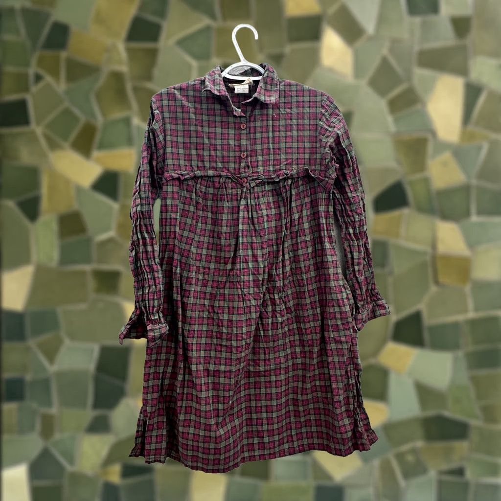 Vintage VINTAGE Peaches My Love Dress Womens Size 8 Red Green Plaid Long Sleeve 70s 80s 90s Size M / US 6-8 / IT 42-44 - 1 Thumbnail