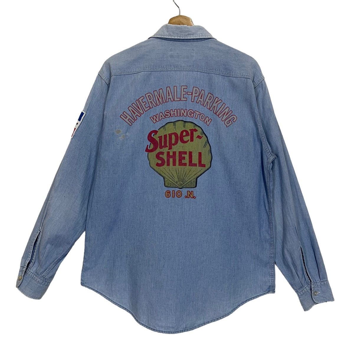 Sugar Cane Vintage 90s Sugar Cane Big Logo Button Ups Denim Tee Size US M / EU 48-50 / 2 - 1 Thumbnail