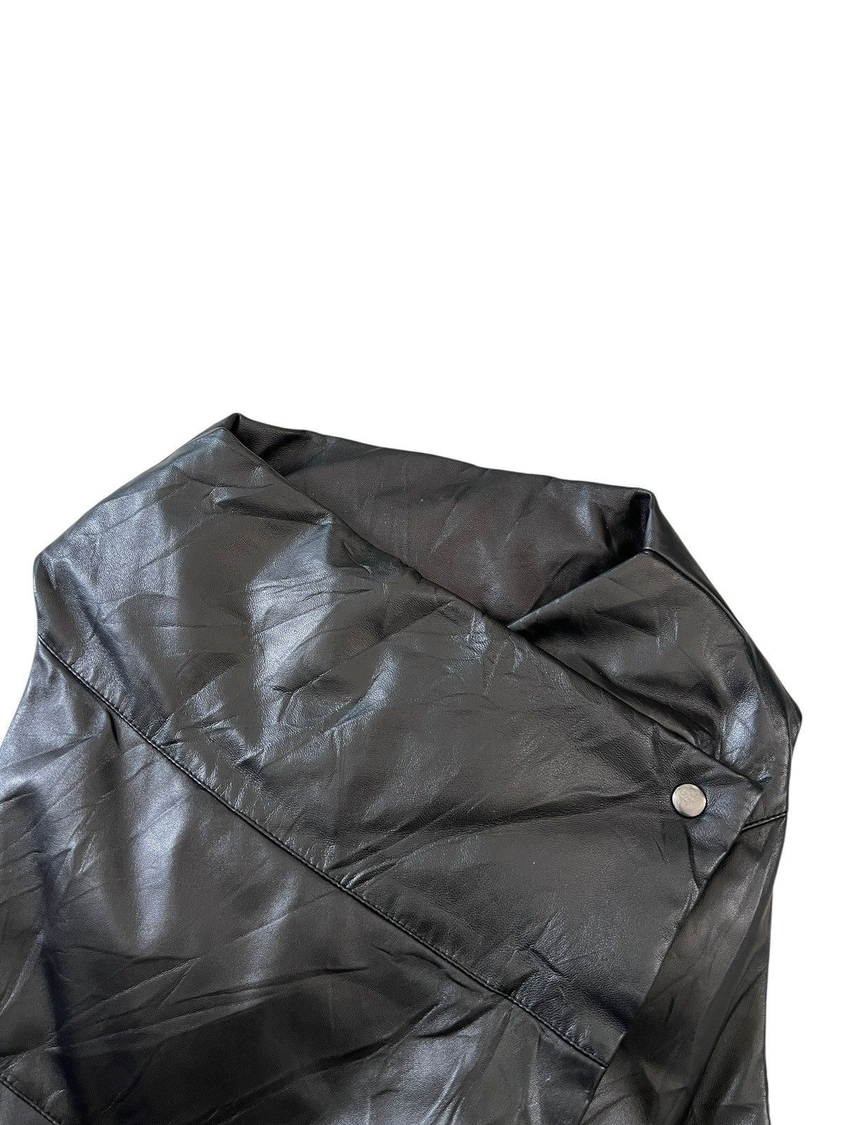 Issey Miyake Ritsuko Shirahama Hybrid Sheepskin Leather Asymmetrical Vest Size US S / EU 44-46 / 1 - 3 Thumbnail