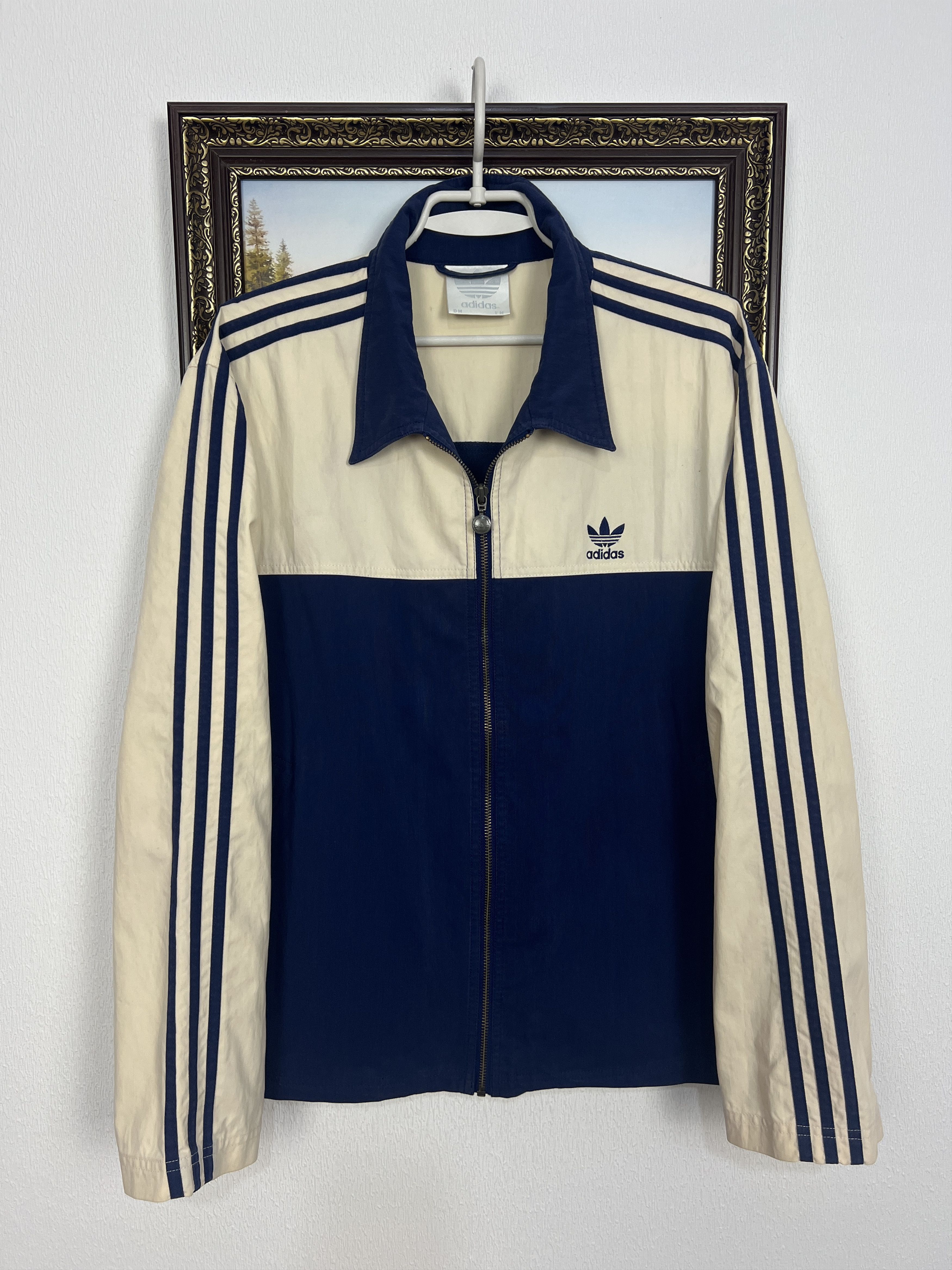 Adidas Vintage 90's Adidas Beige Jacket Zip Track Top Rare Hype Size US M / EU 48-50 / 2 - 1 Thumbnail