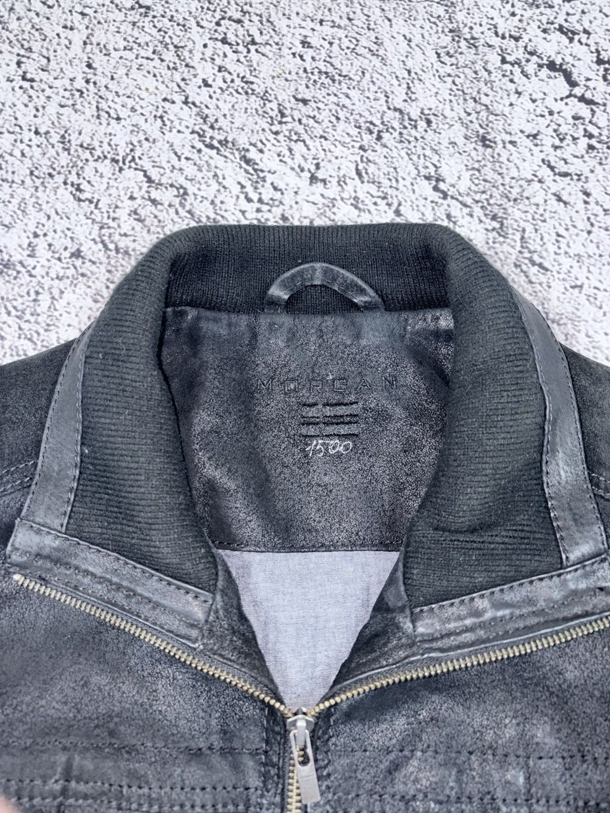 Morgan Homme Vintage Morgan Black Genuine Leather Zip Jacket M Size US M / EU 48-50 / 2 - 5 Thumbnail