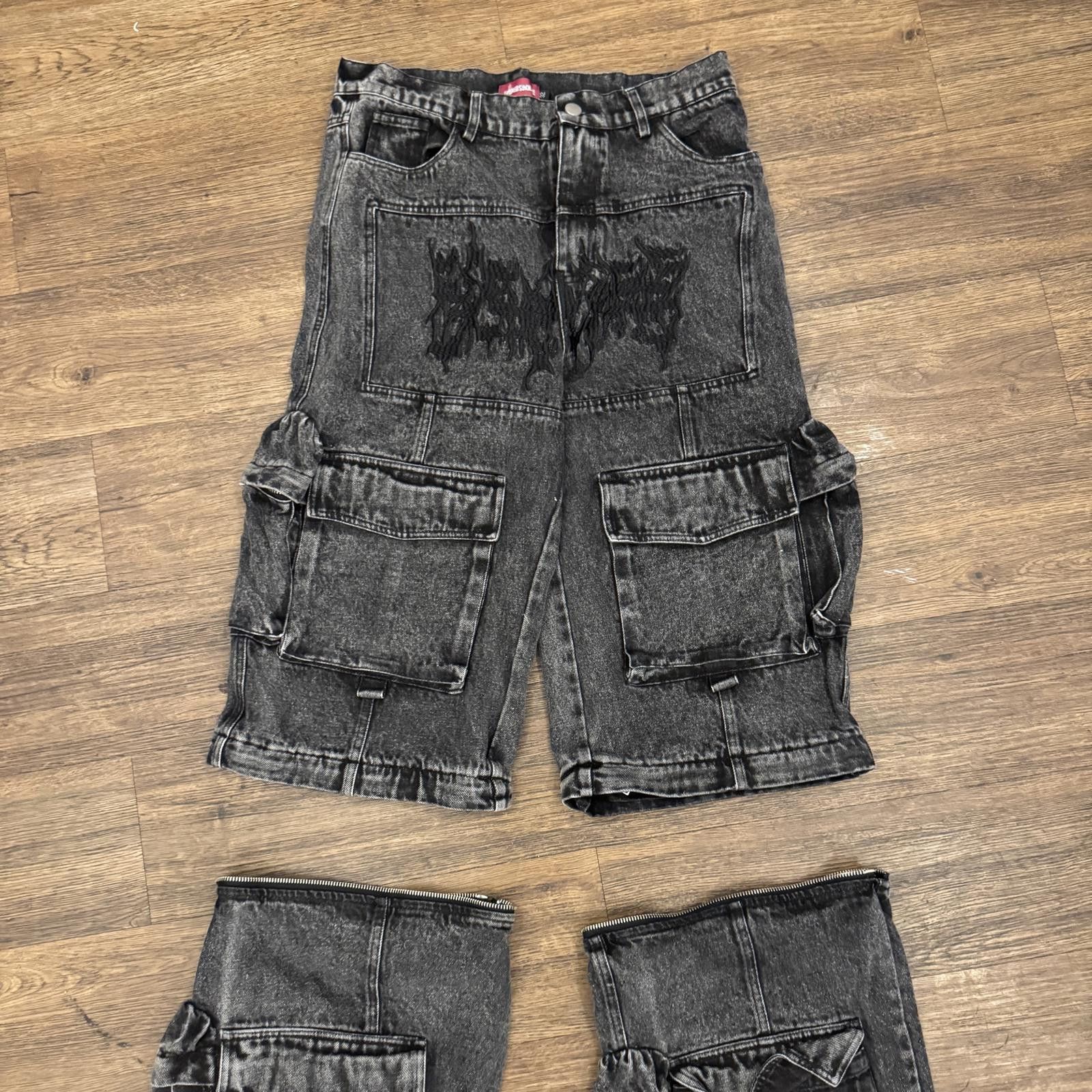 Reckless Scholars Reckless Scholars Jeans - Stonewash Zipknee Cargo Pants Size US 32 / EU 48 - 4 Thumbnail
