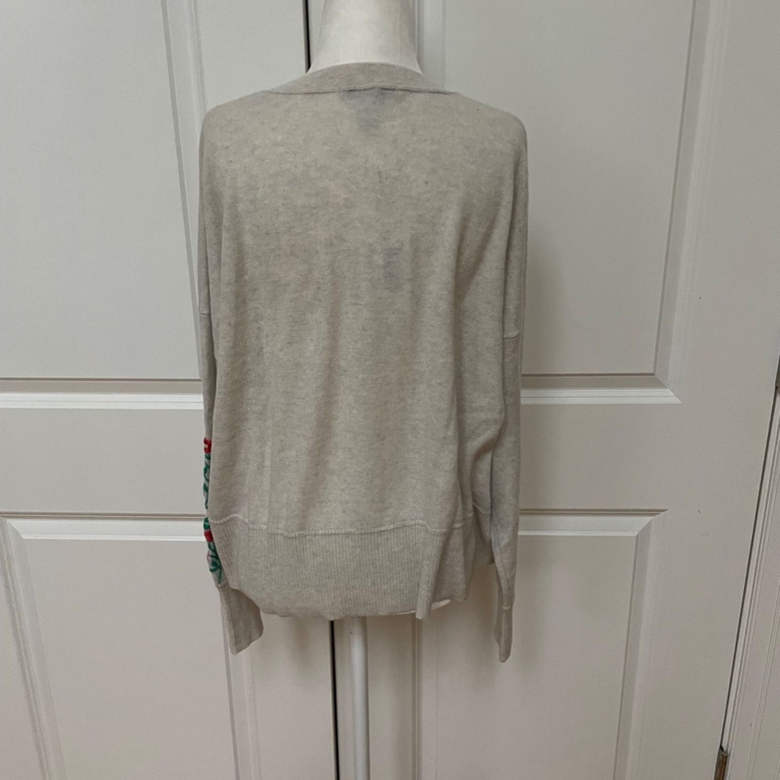 Autumn Cashmere Hand Embroidered Sleeve Cashmere Sweater-Autumn Cashmere Size L / US 10 / IT 46 - 11 Thumbnail