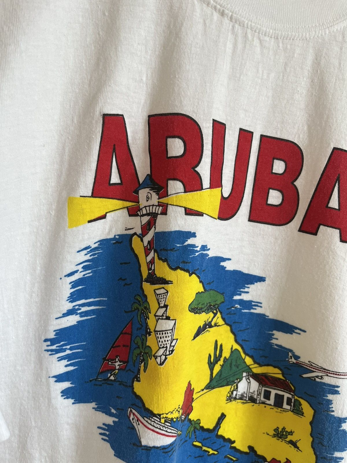 Vintage Vintage 90’s Aruba Caribbean Sea T-Shirt Size US XL / EU 56 / 4 - 4 Thumbnail
