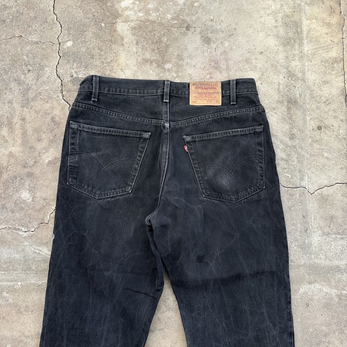 Levi's × Vintage Vintage Levis 550 Relaxed Fit Stone Wash Denim Size US 38 / EU 54 - 4 Thumbnail
